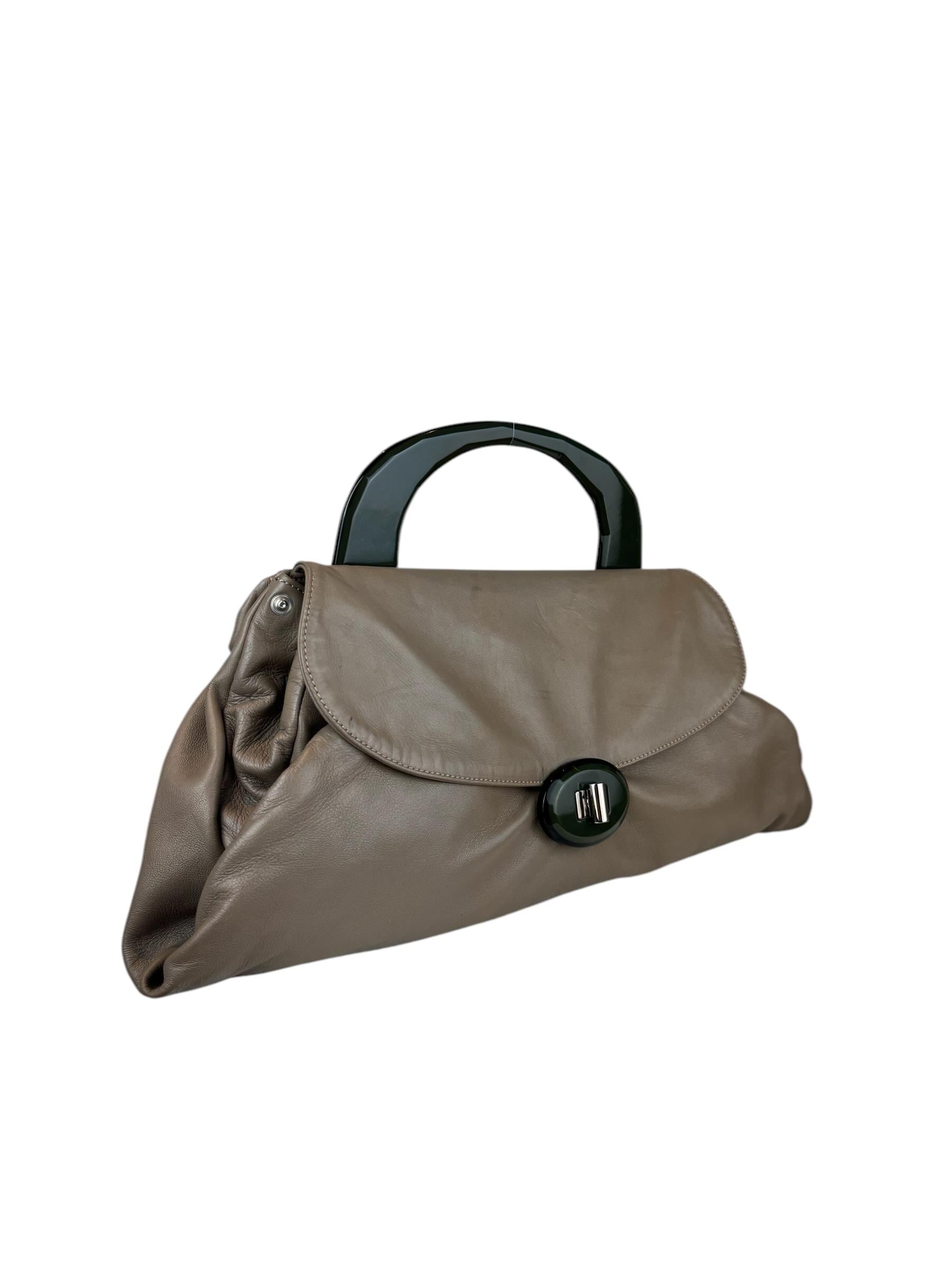MARNI MINK LEATHER HANDBAG
