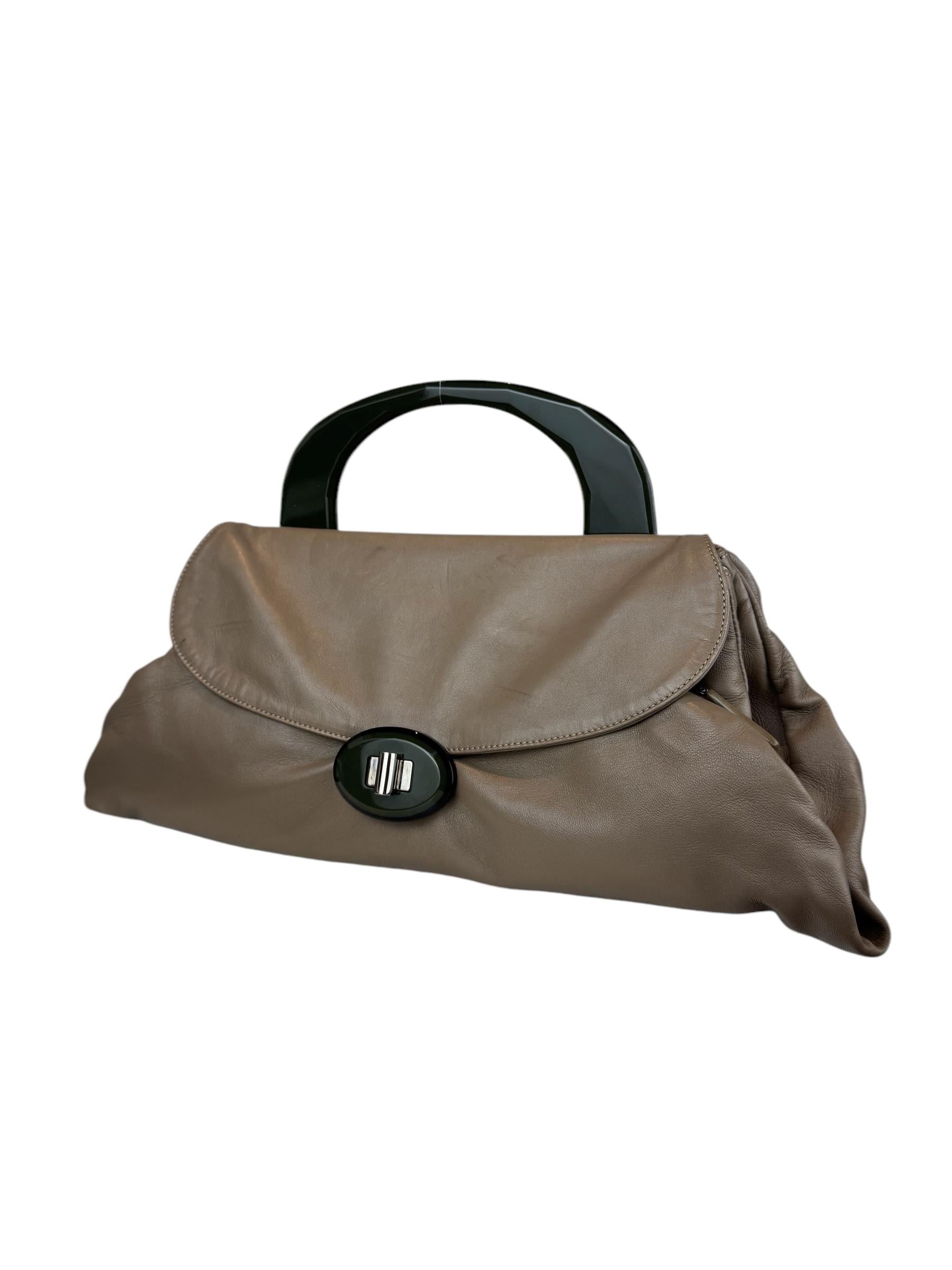 MARNI MINK LEATHER HANDBAG