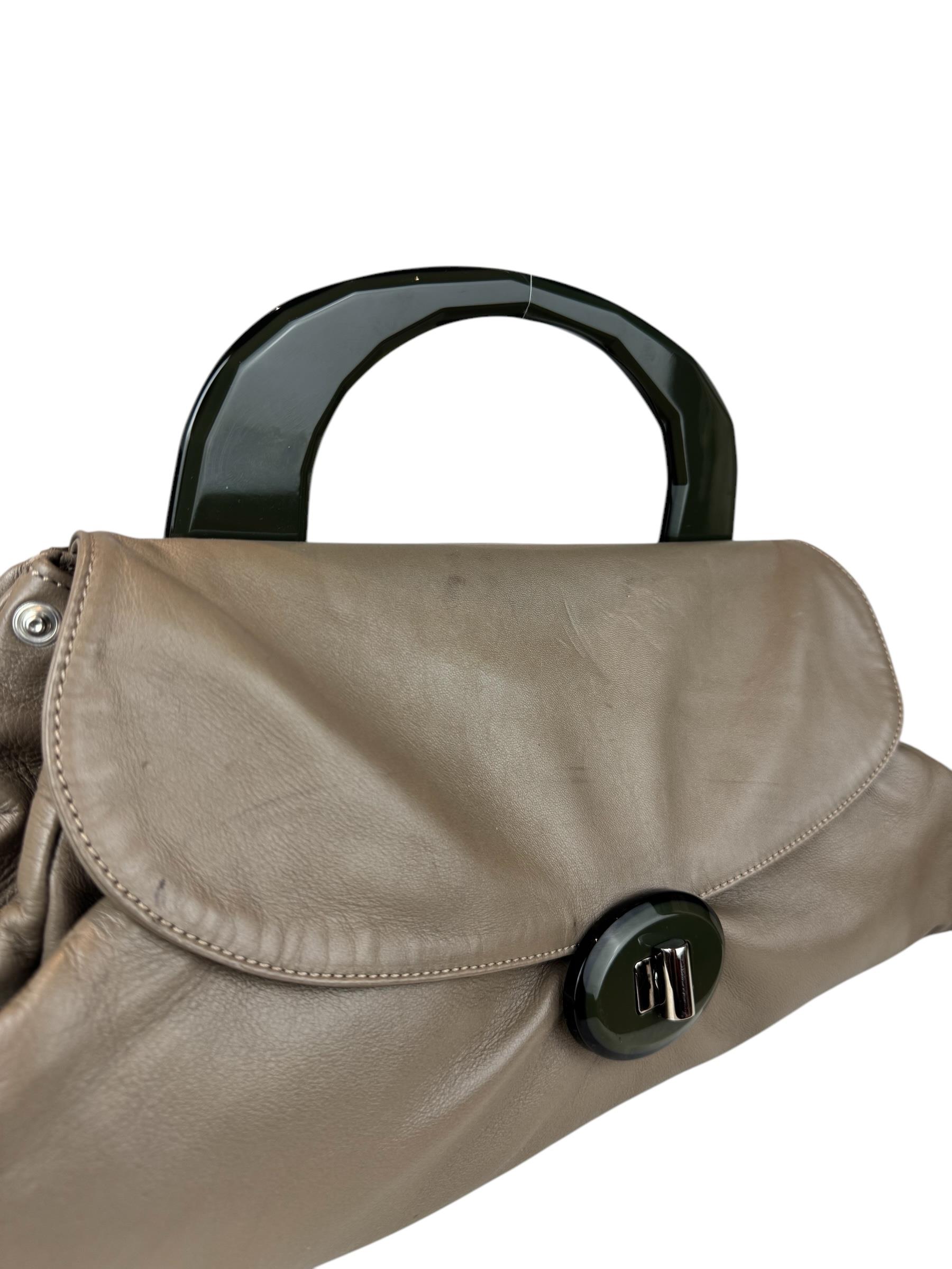 MARNI MINK LEATHER HANDBAG