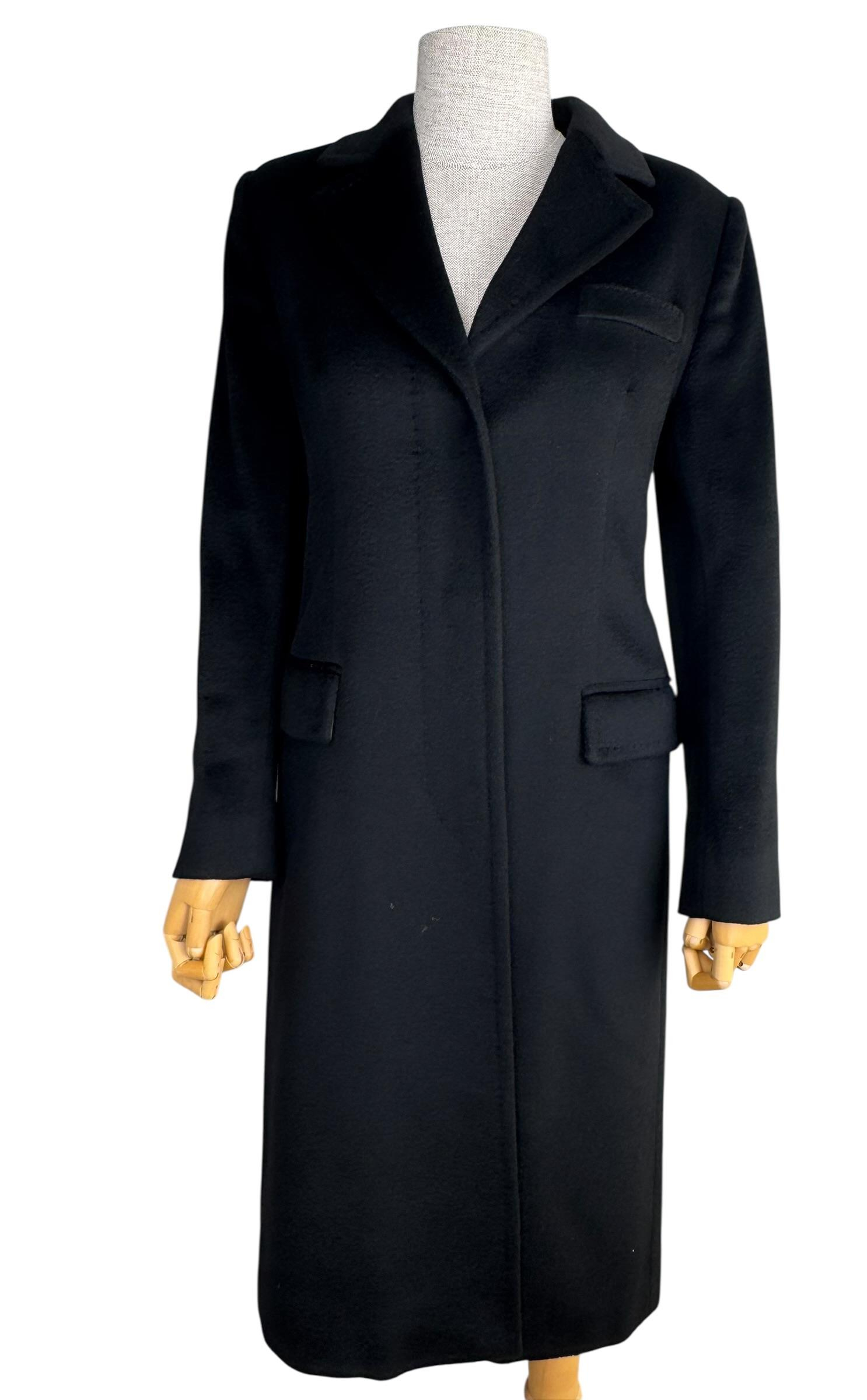 MAXMARA BLACK LANA WOOL COAT