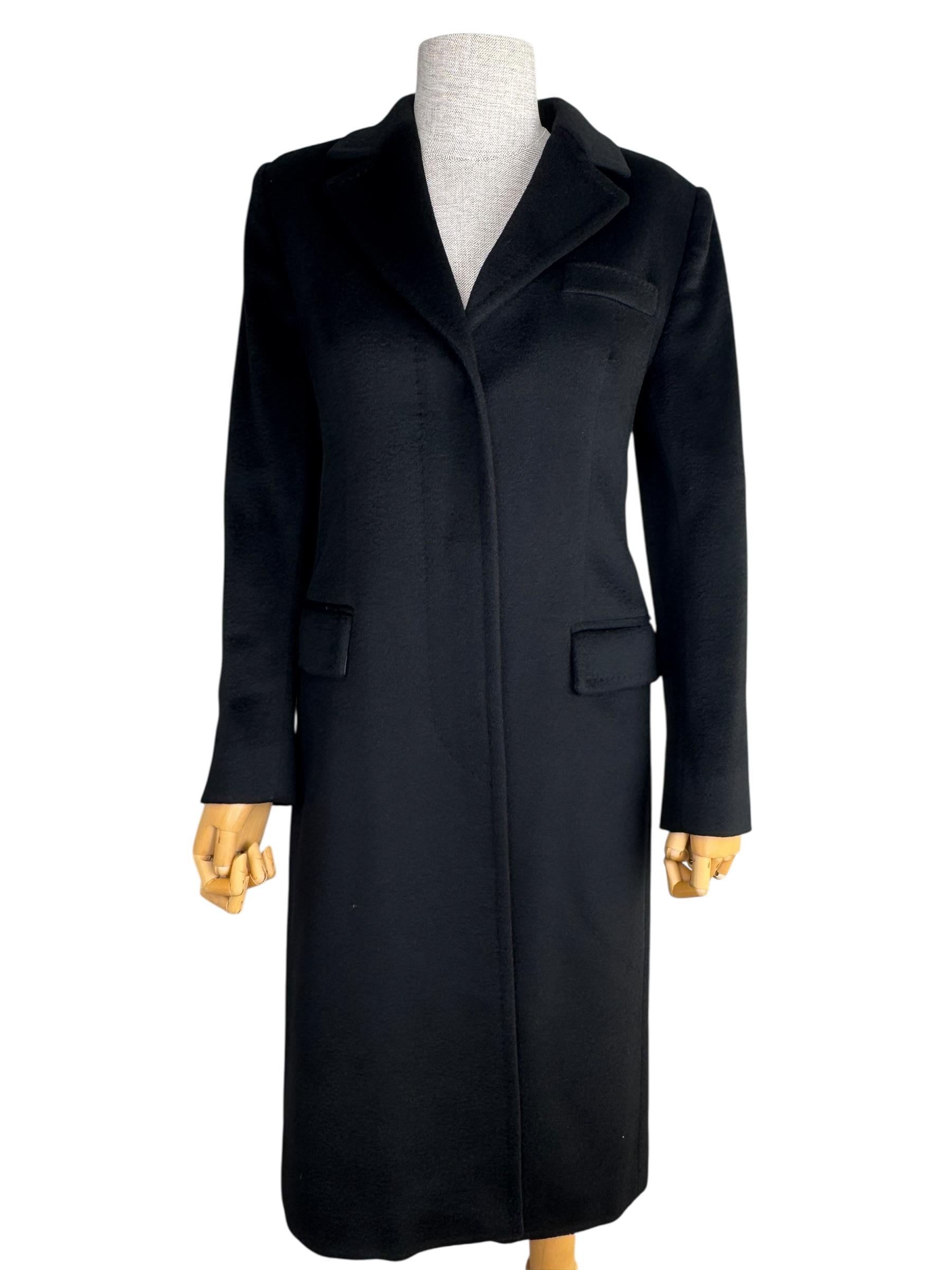 MAXMARA BLACK LANA WOOL COAT