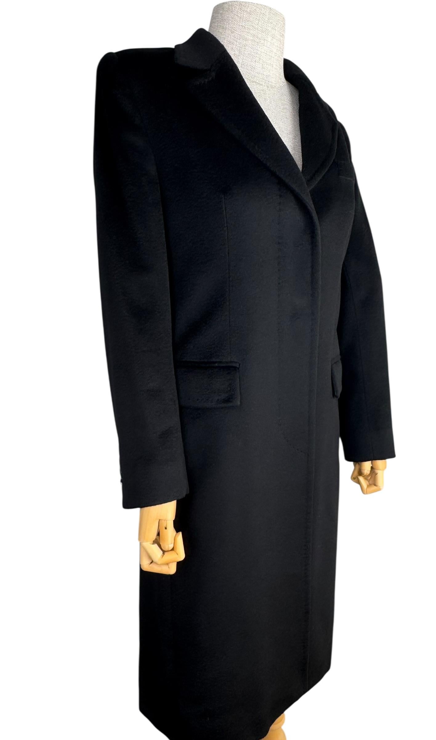 MAXMARA BLACK LANA WOOL COAT