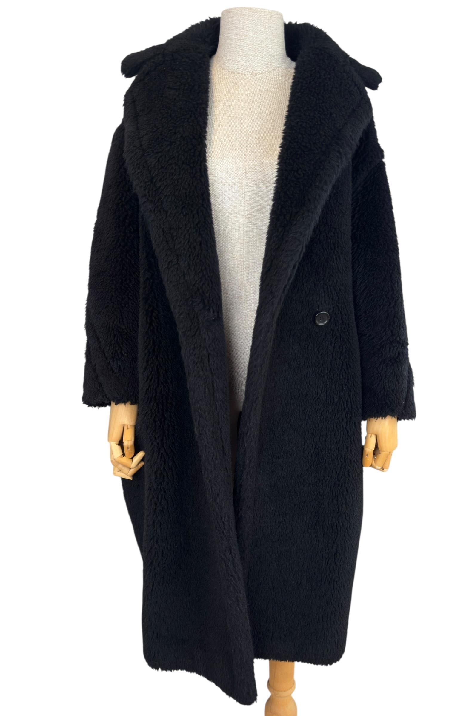MAXMARA BLACK TEDDY BEAR COAT