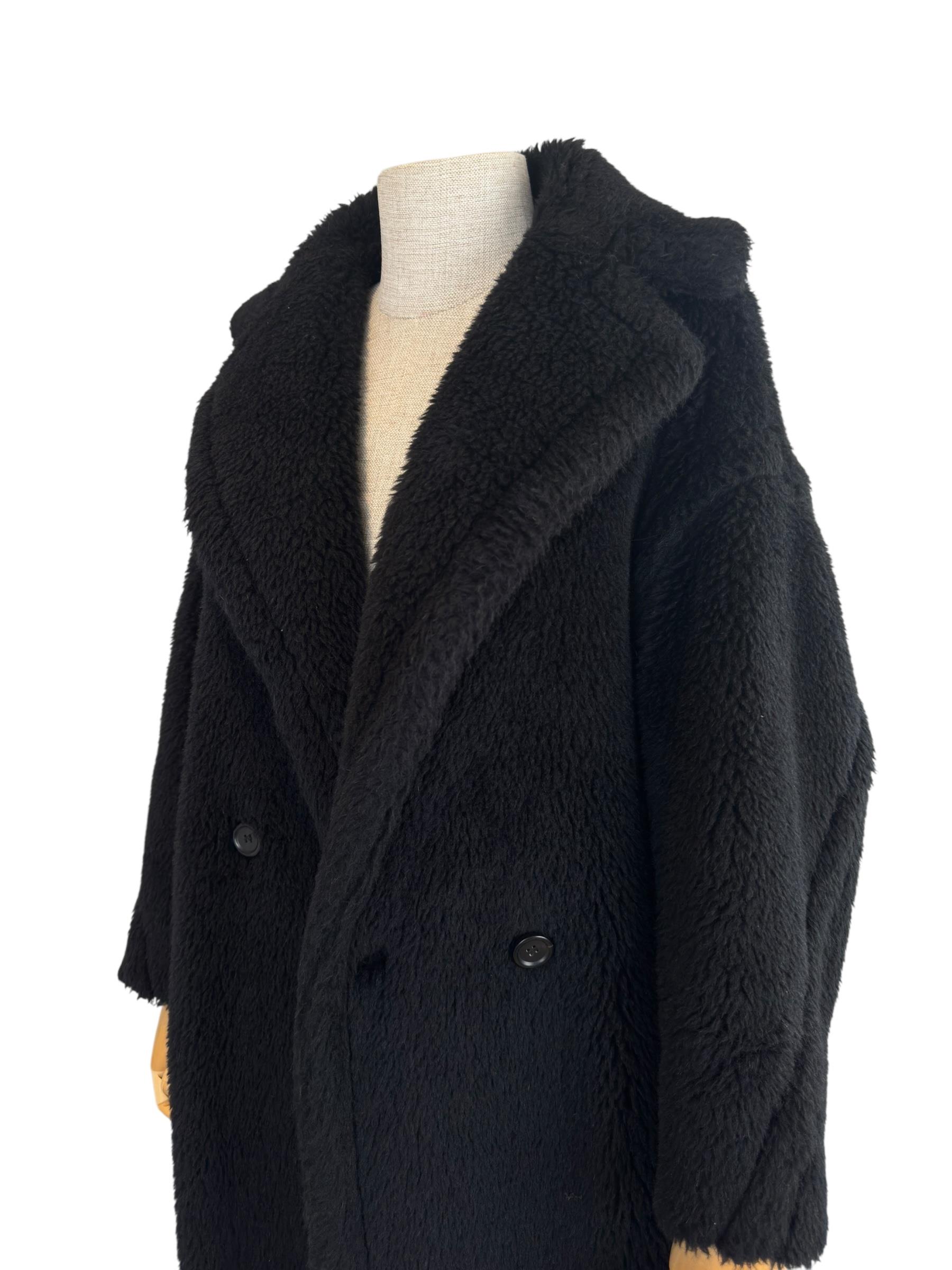 MAXMARA BLACK TEDDY BEAR COAT