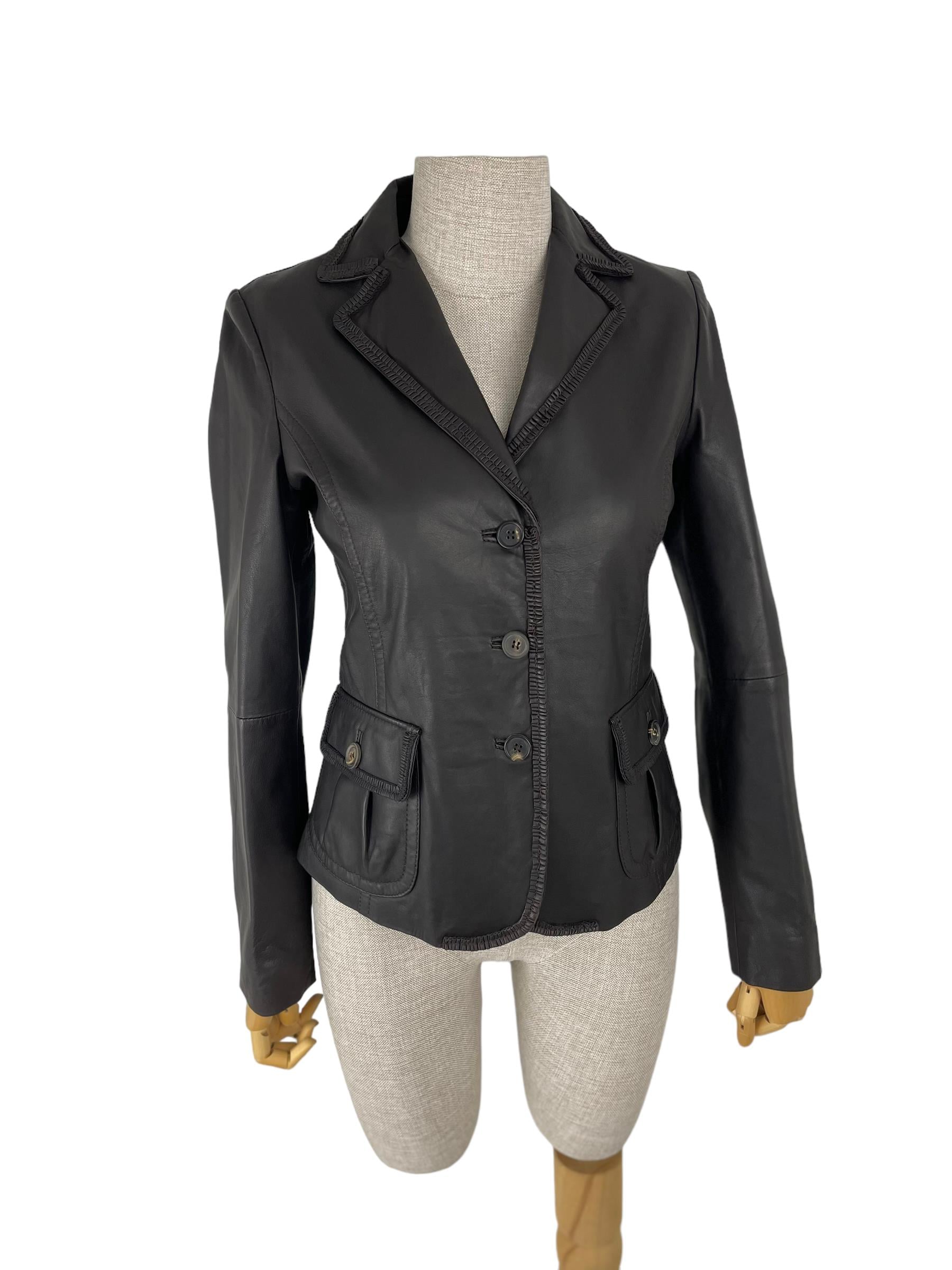MAXMARA LETAHER BLAZER JACKET