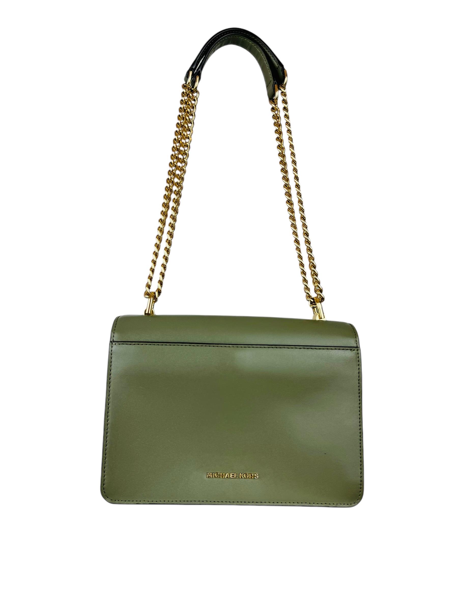 MICHAEL KORS ARMY GREEN CHAIN BAG