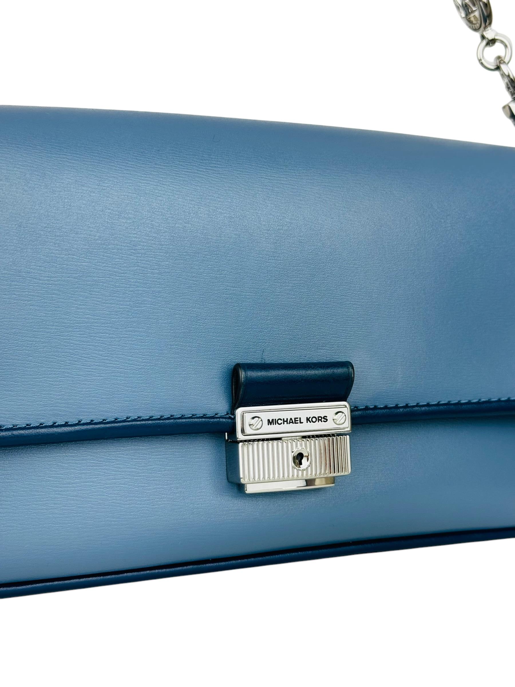 MICHAEL KORS BLUE SHOULDER BAG