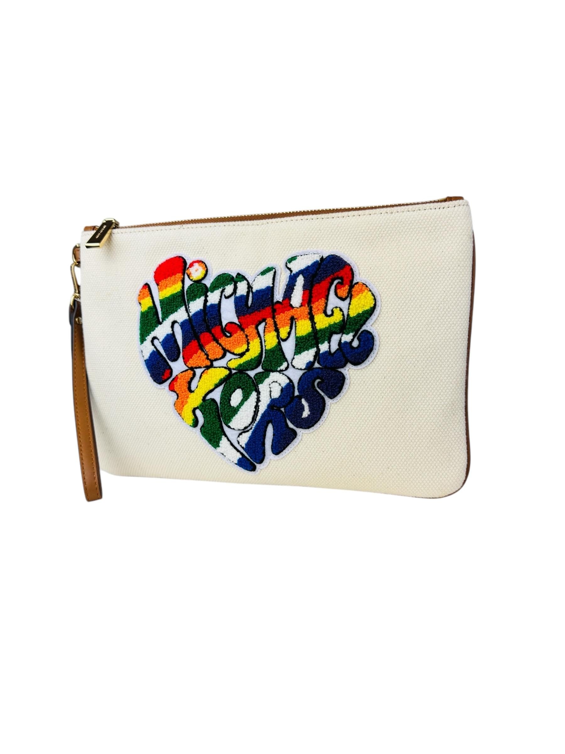 MICHAEL KORS CANVAS CLUTCH