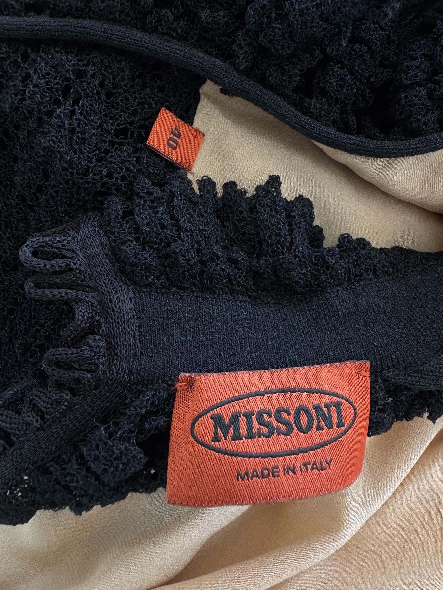 MISSONI BLACK LACE BLOUSE