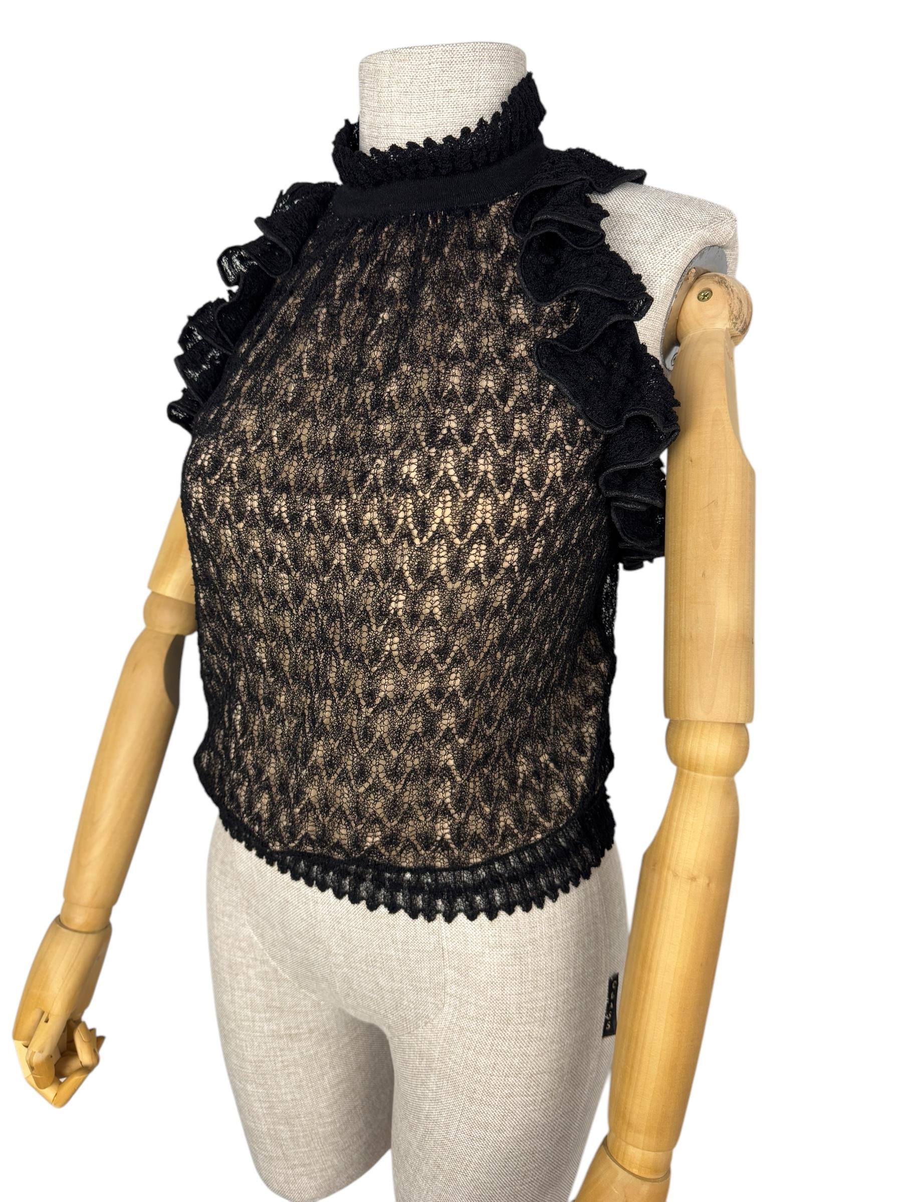 MISSONI BLACK LACE BLOUSE