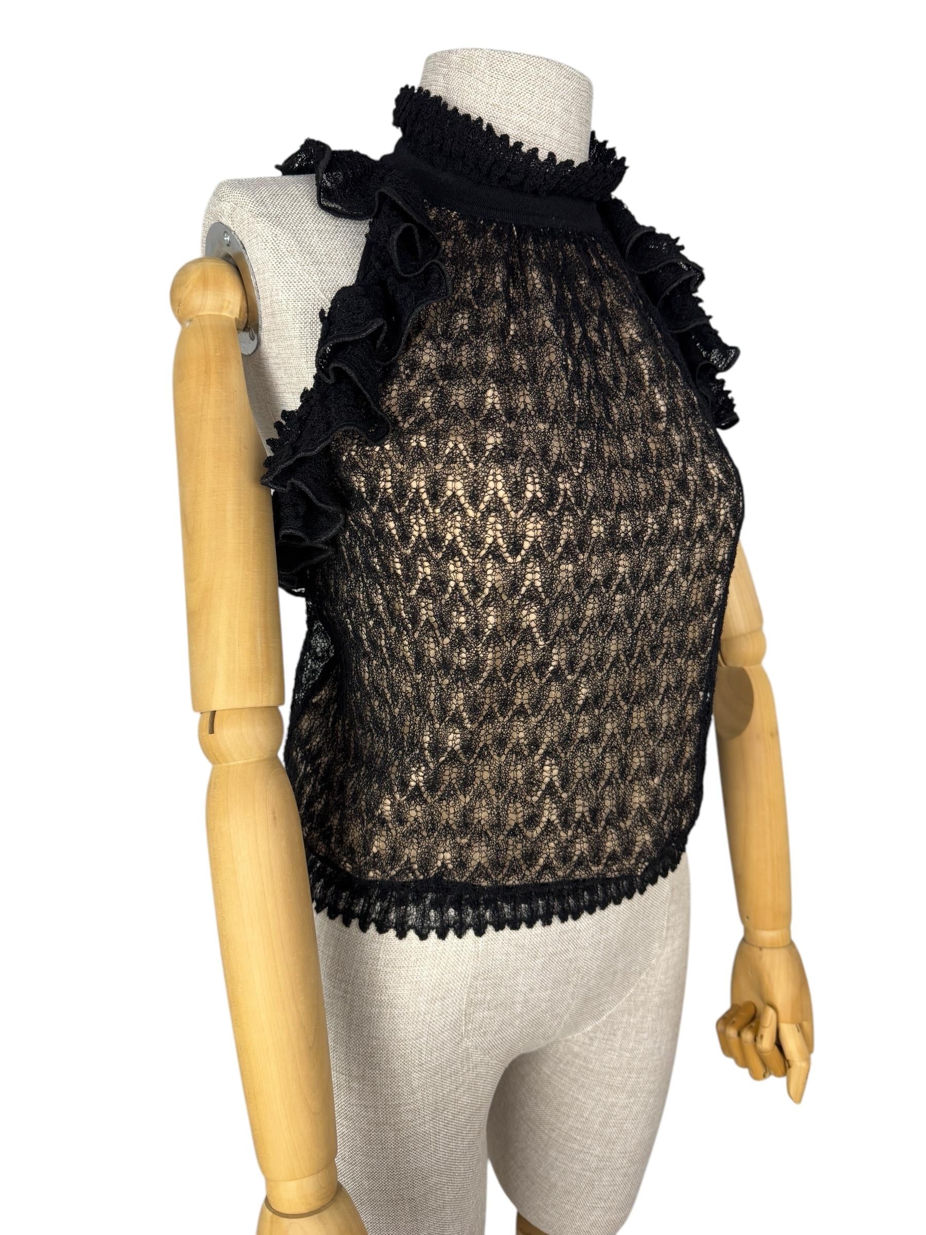 MISSONI BLACK LACE BLOUSE