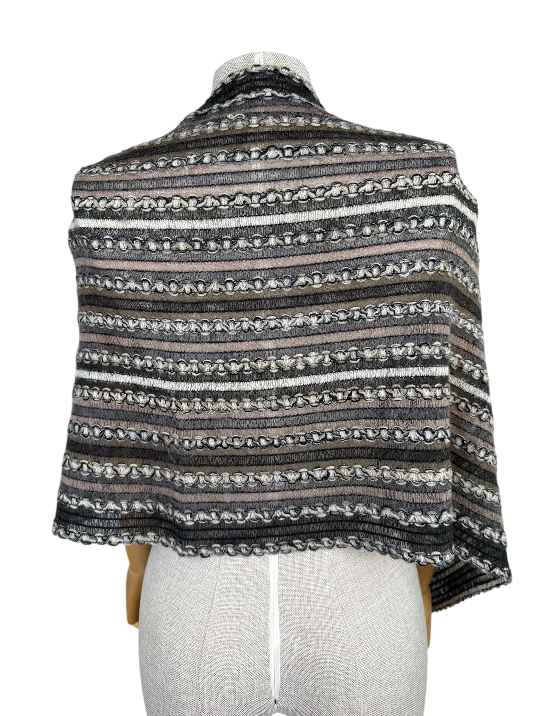 MISSONI GRAY WOOL SCARF