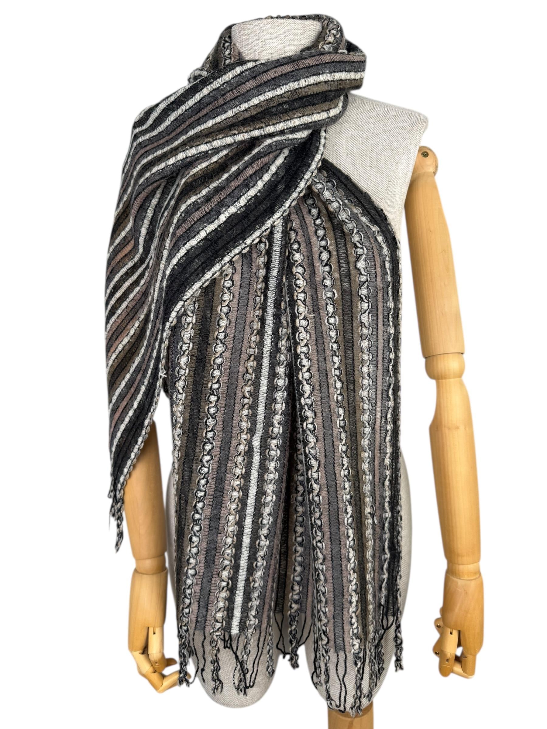 MISSONI GRAY WOOL SCARF