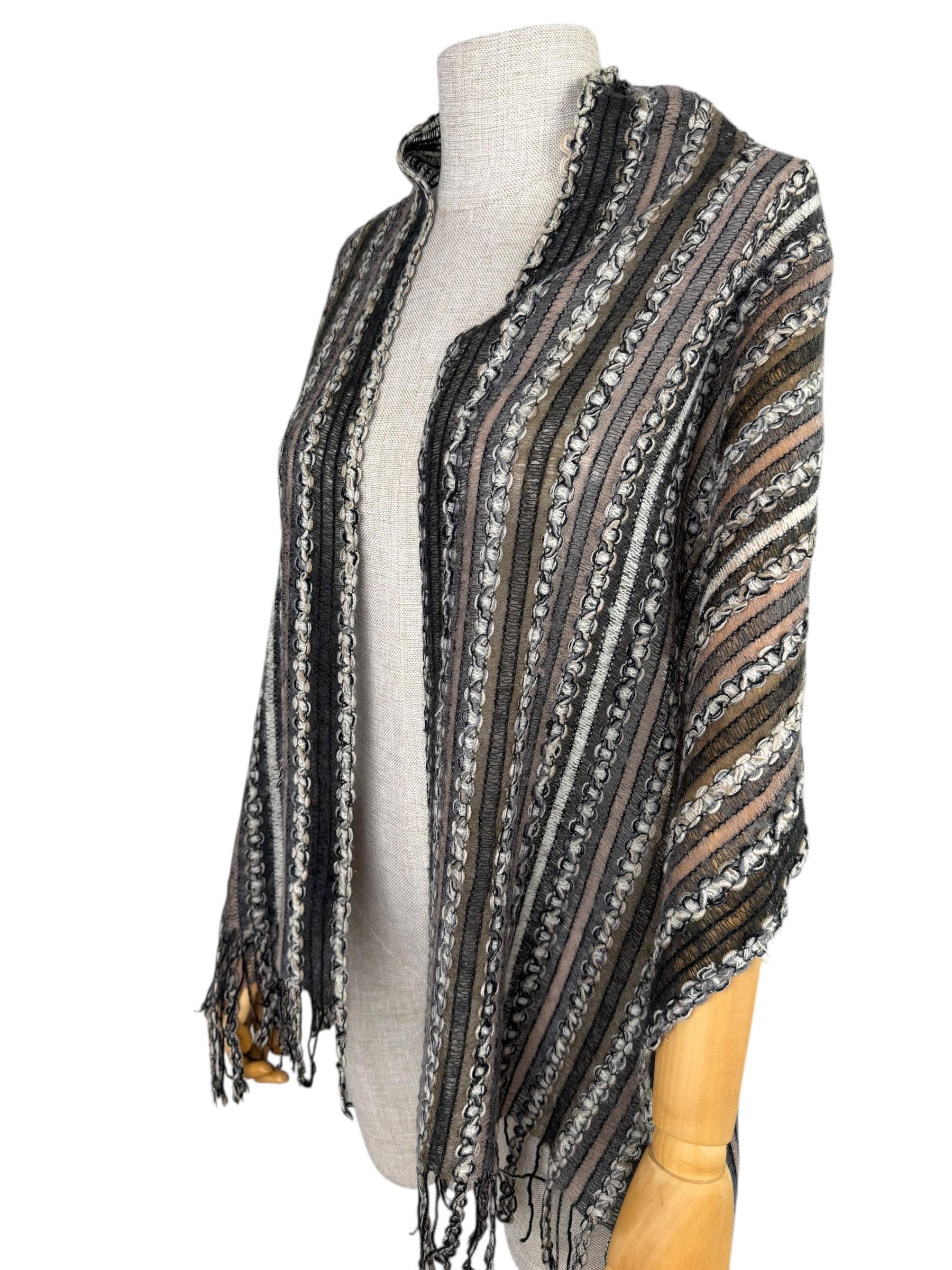 MISSONI GRAY WOOL SCARF