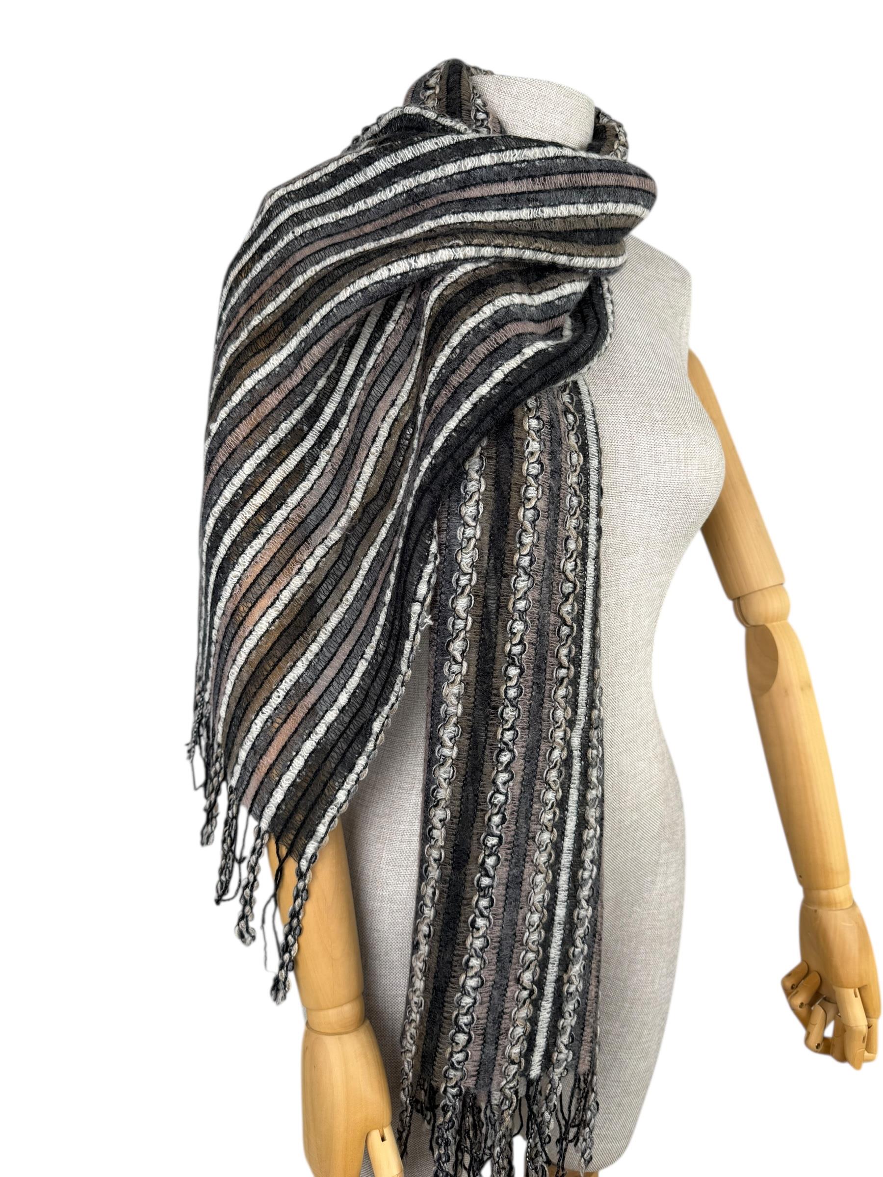 MISSONI GRAY WOOL SCARF