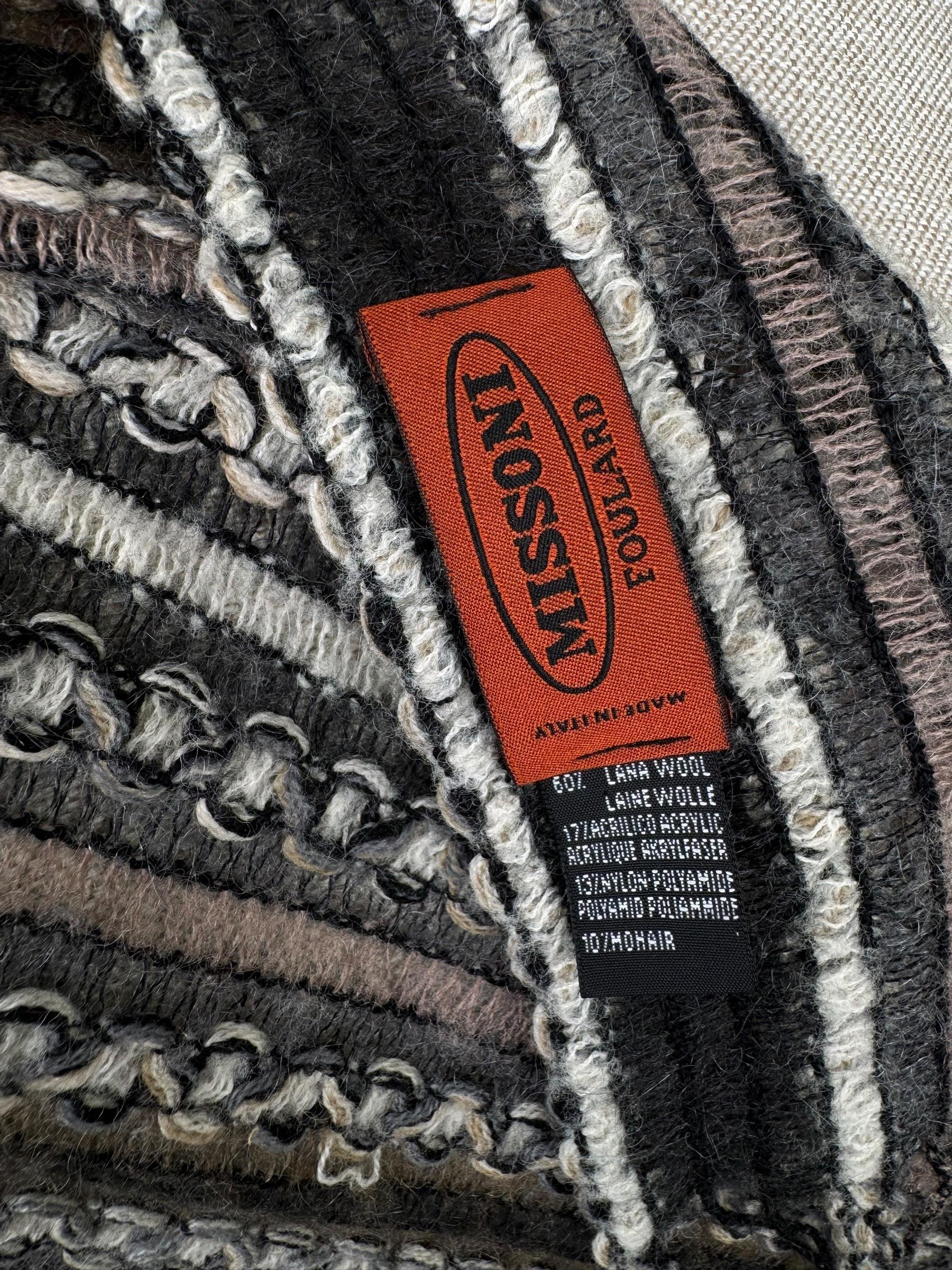 MISSONI GRAY WOOL SCARF