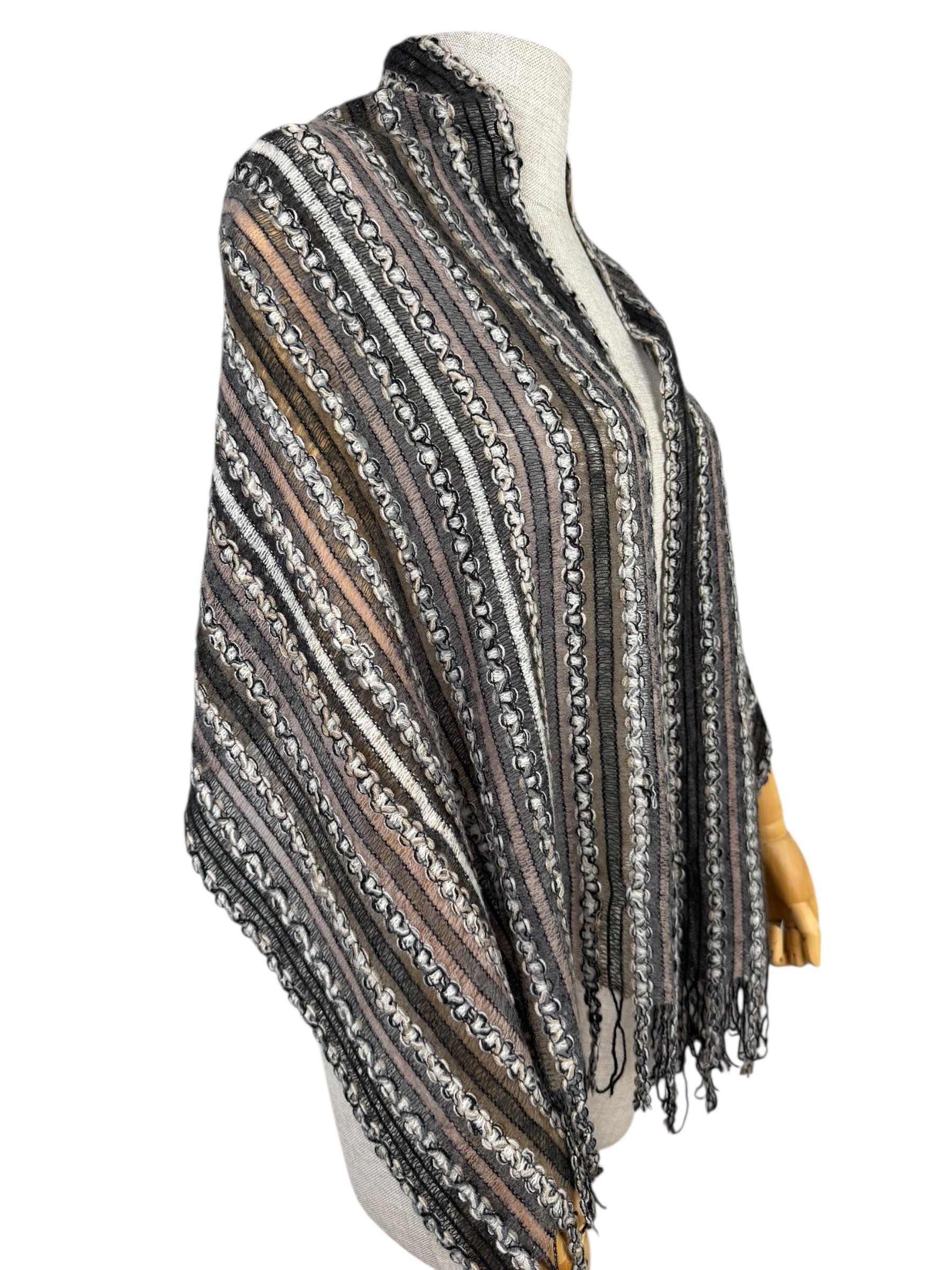 MISSONI GRAY WOOL SCARF