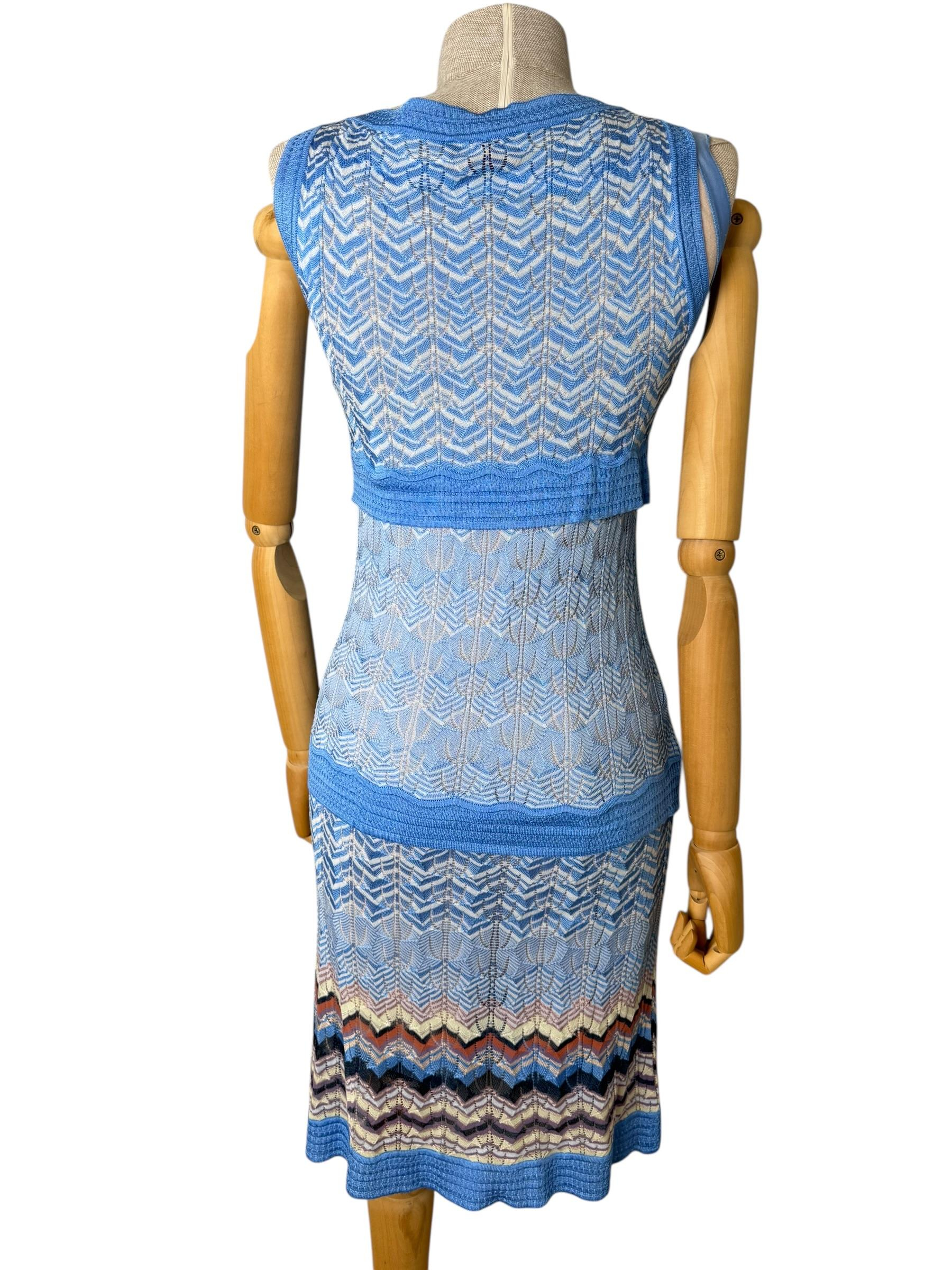 MISSONI KNITTED BLUE DRESS