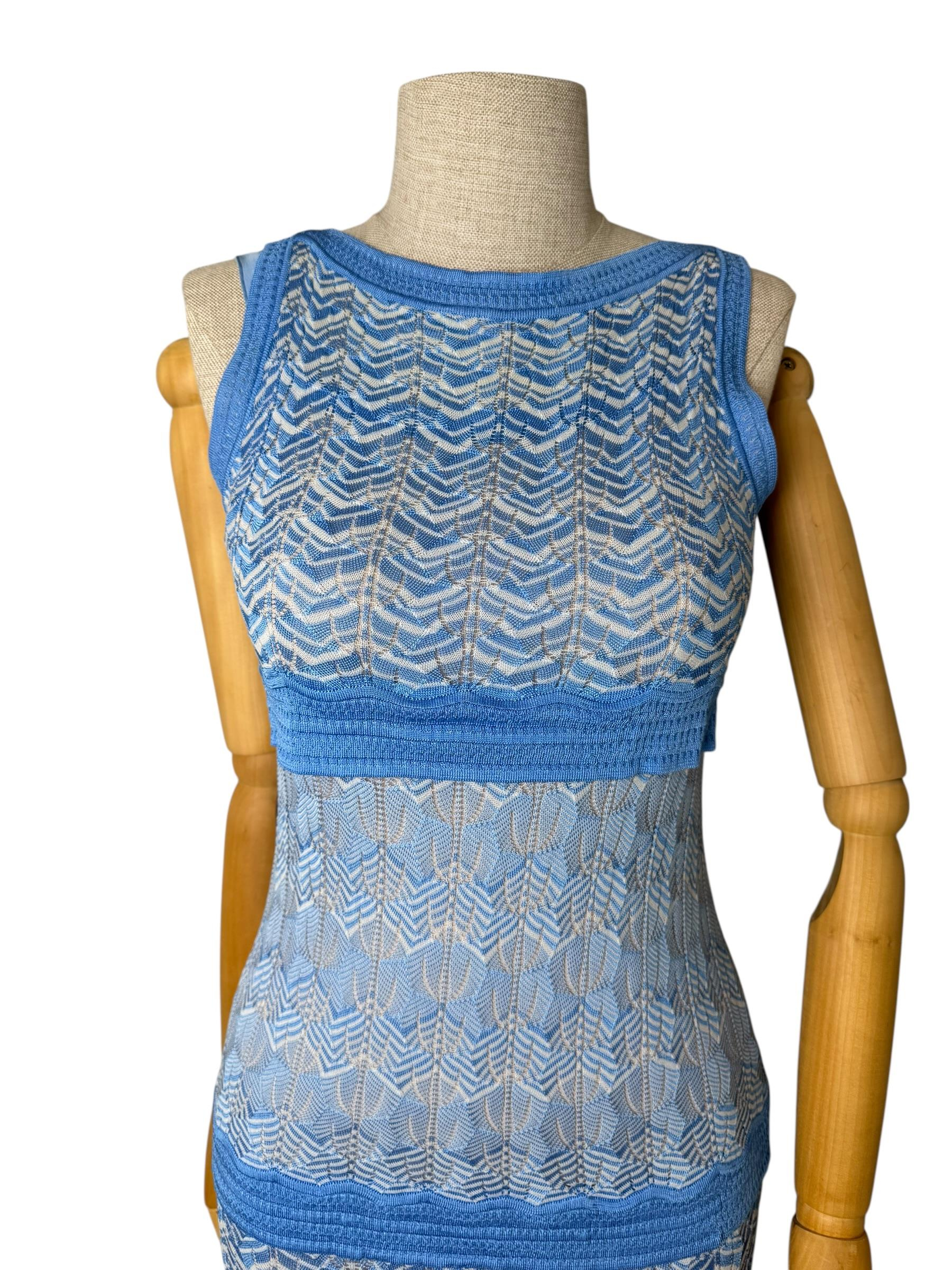 MISSONI KNITTED BLUE DRESS