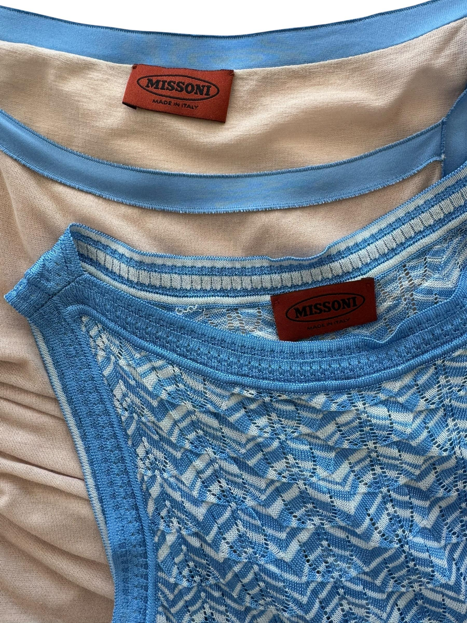 MISSONI KNITTED BLUE DRESS