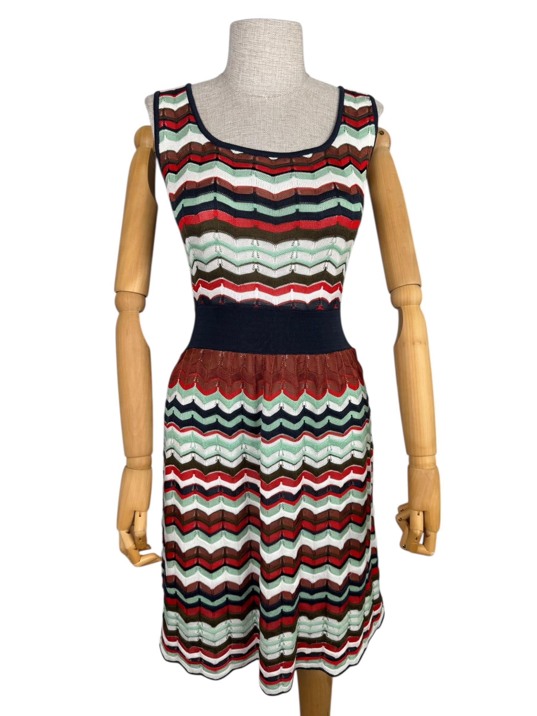 MISSONI MULTI COLOUR CHEVRON PRINT DRESS