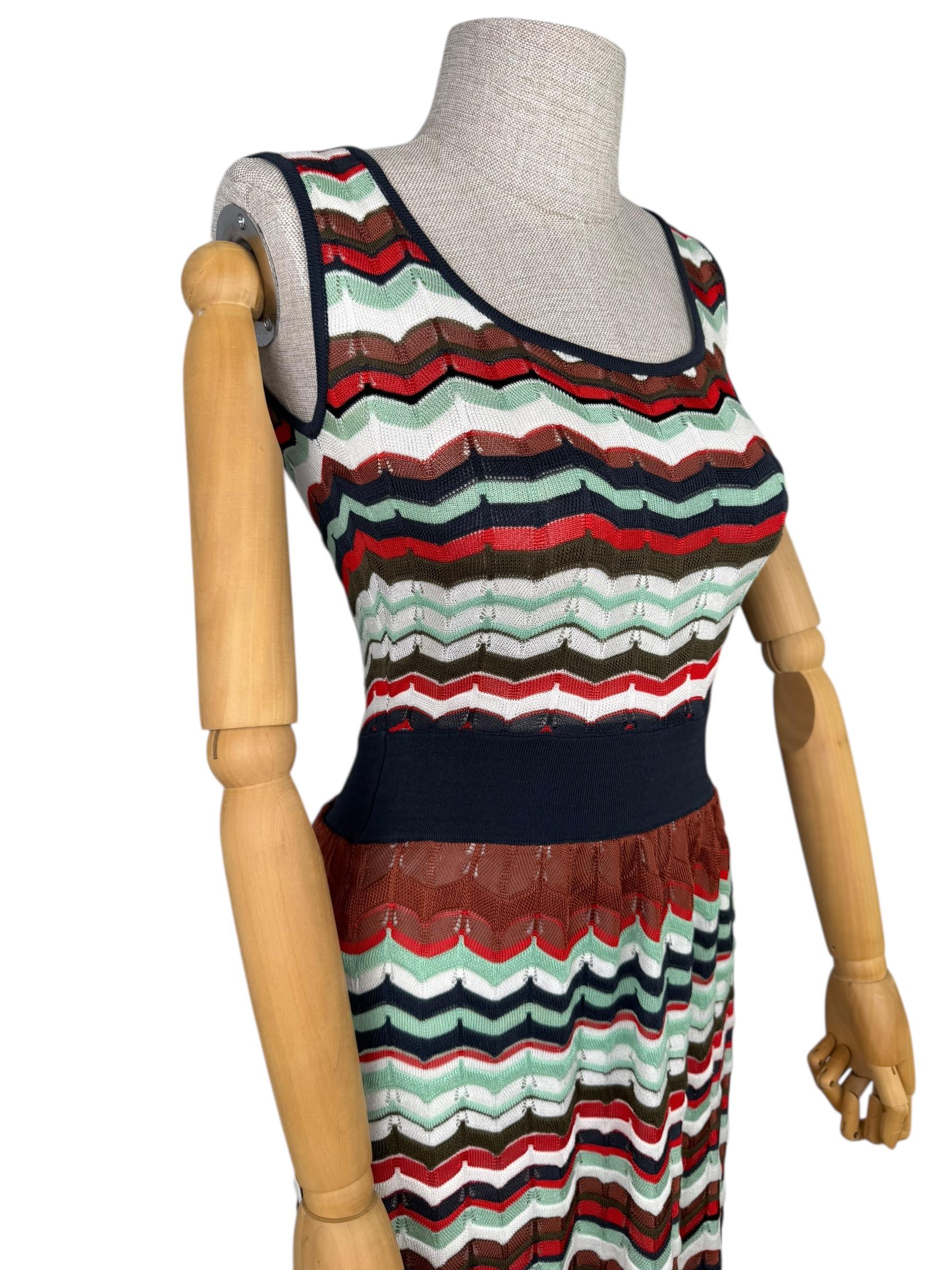 MISSONI MULTI COLOUR CHEVRON PRINT DRESS