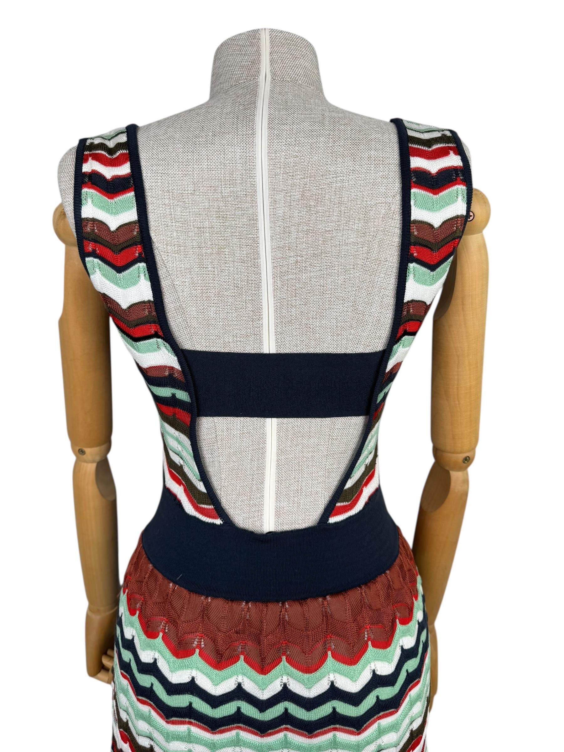 MISSONI MULTI COLOUR CHEVRON PRINT DRESS