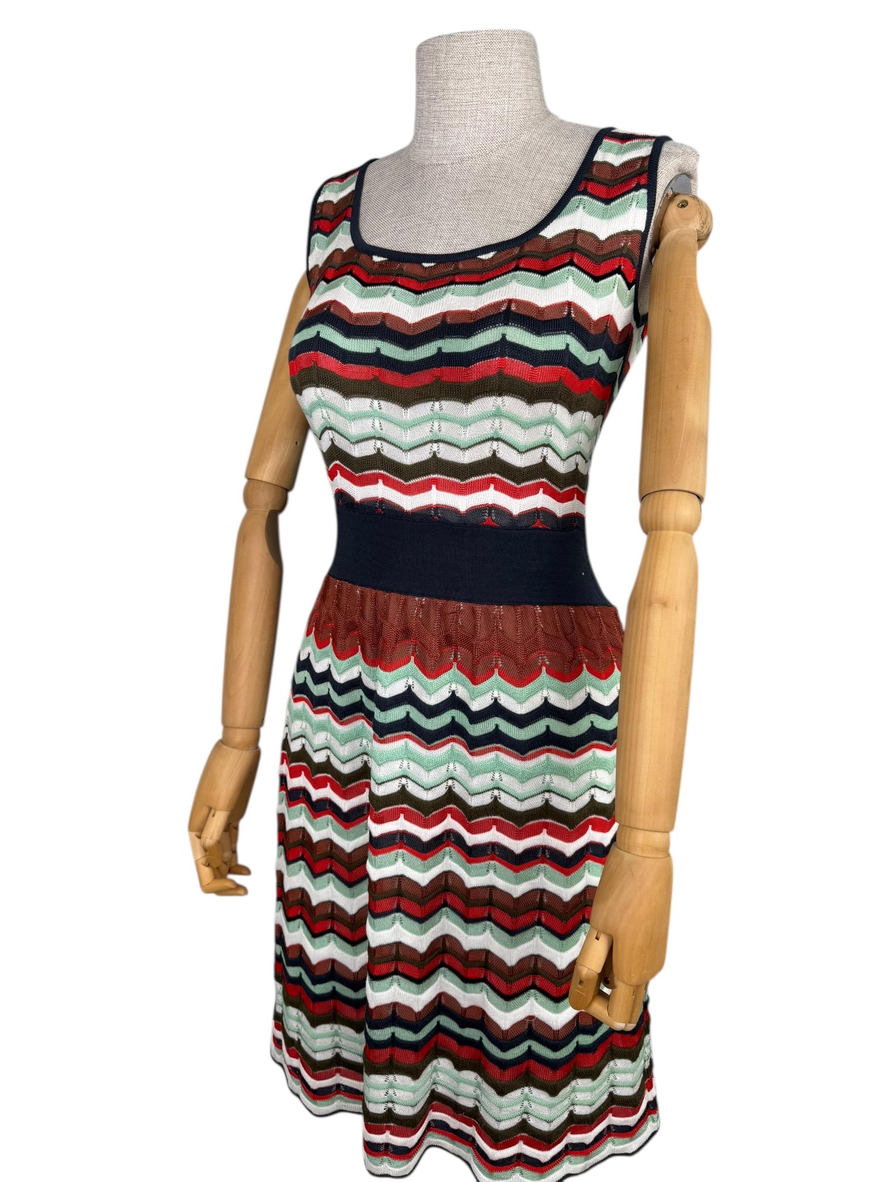 MISSONI MULTI COLOUR CHEVRON PRINT DRESS