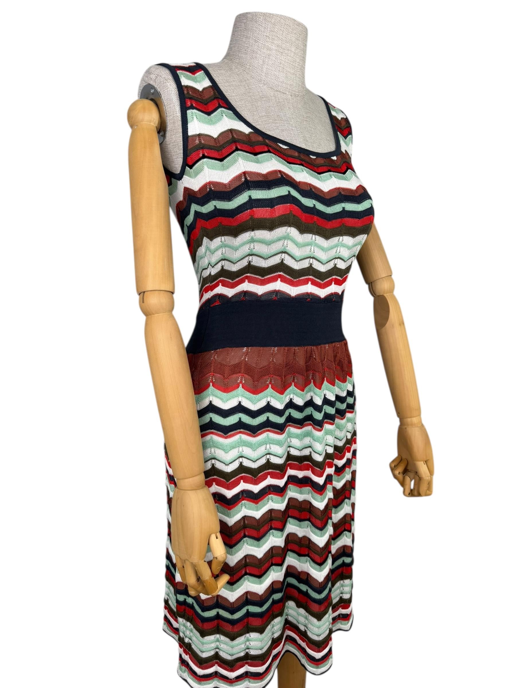 MISSONI MULTI COLOUR CHEVRON PRINT DRESS