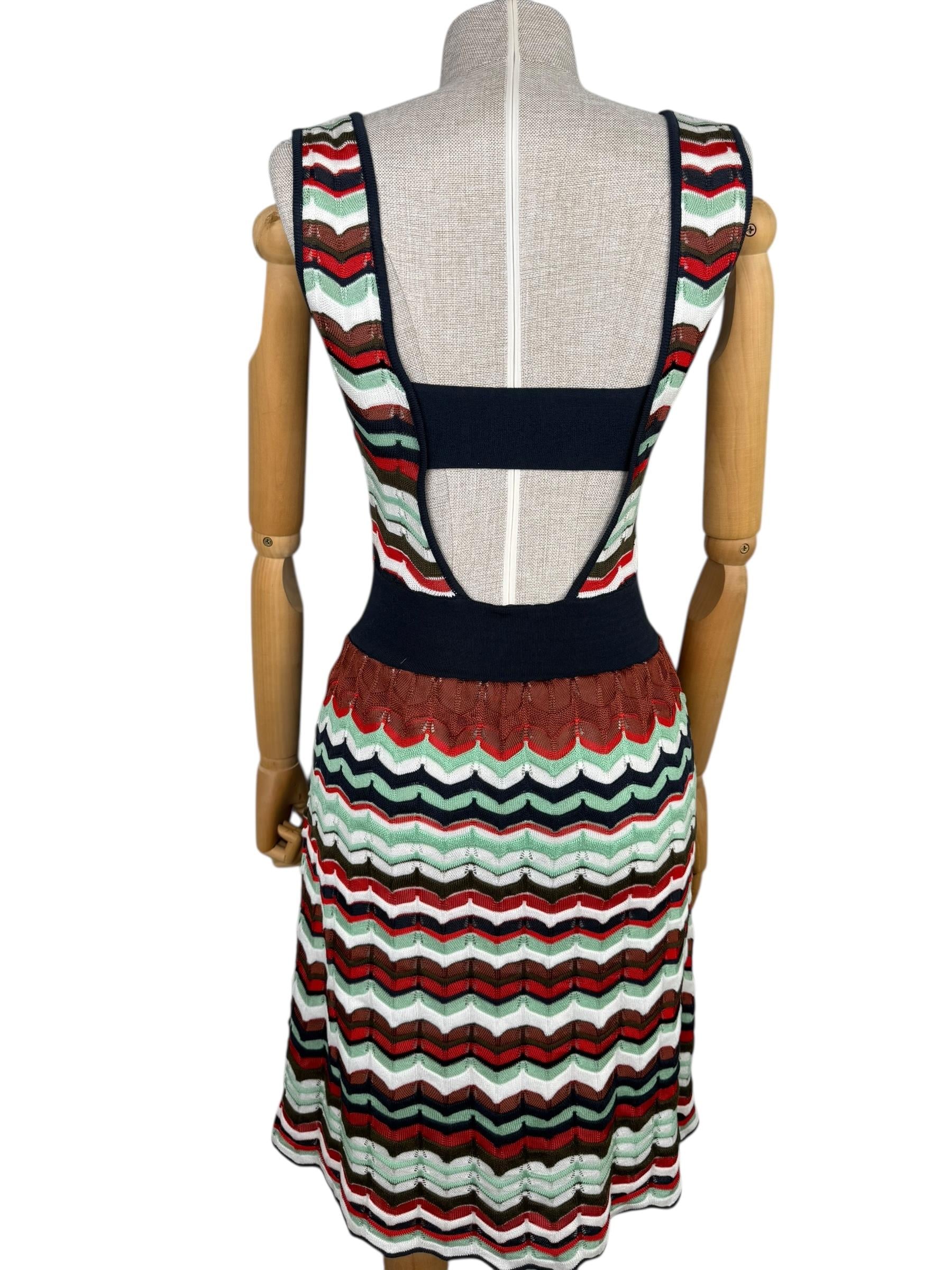 MISSONI MULTI COLOUR CHEVRON PRINT DRESS