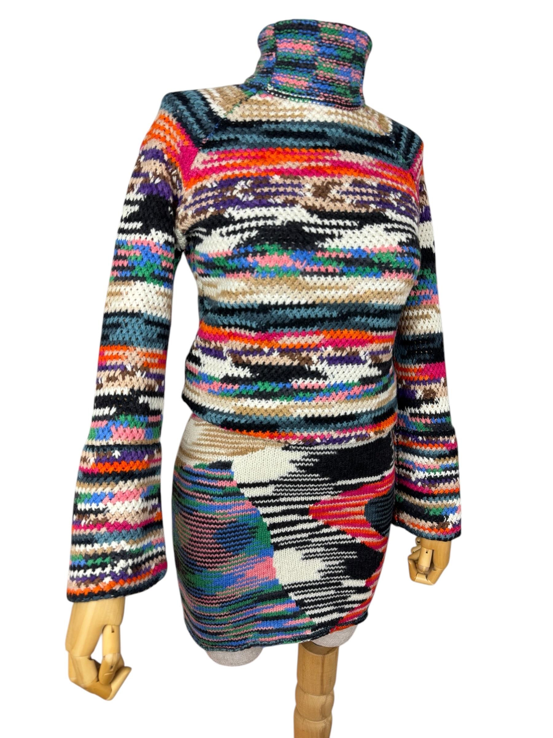 MISSONI MULTICOLOR KNITTED JUMPER AND SUIT