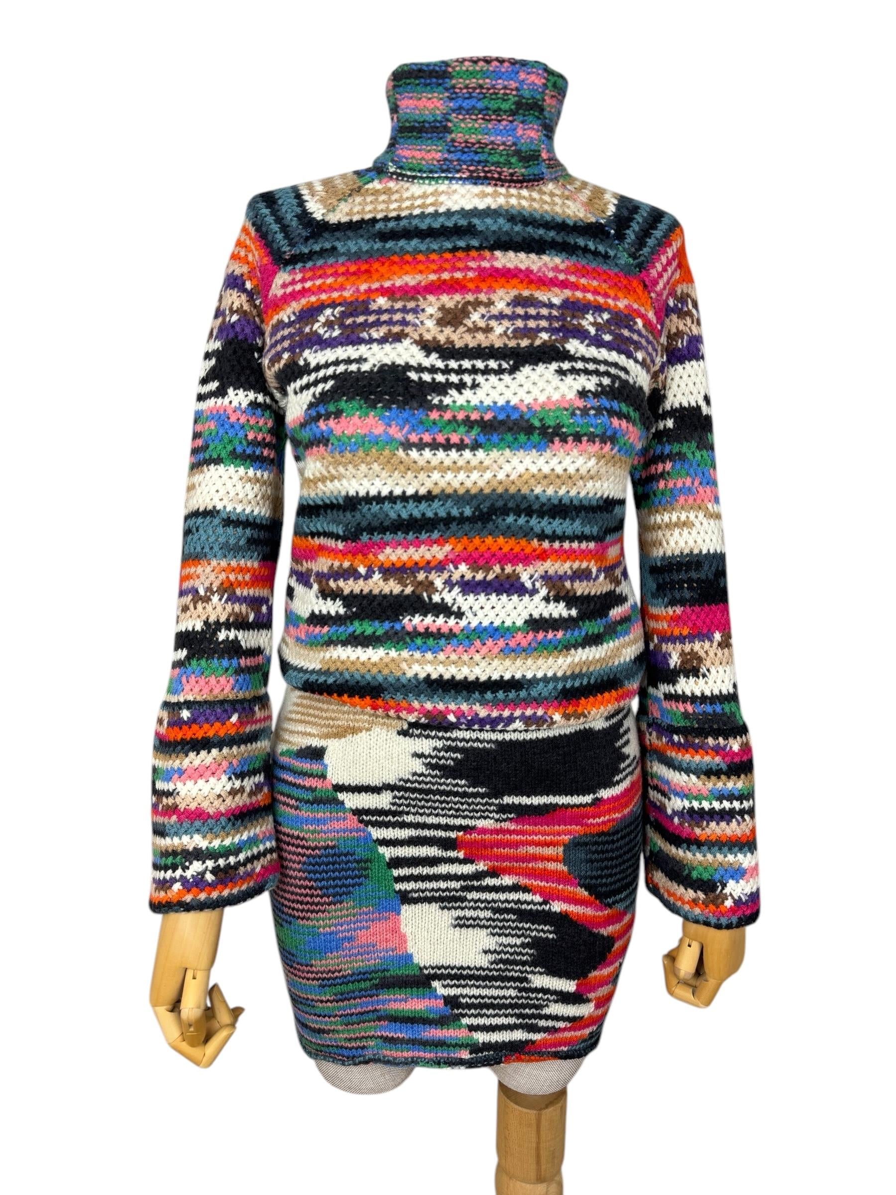 MISSONI MULTICOLOR KNITTED JUMPER AND SUIT