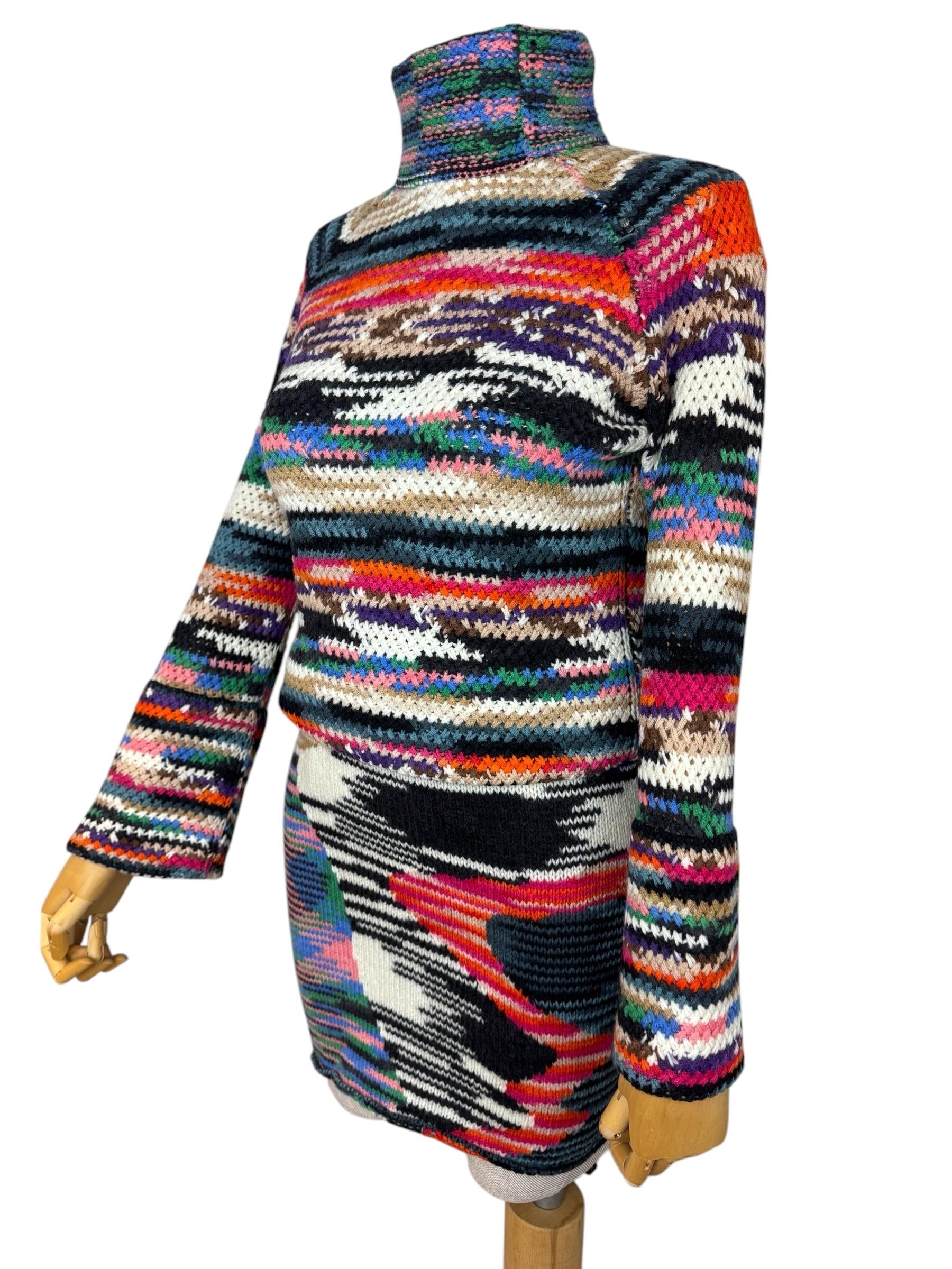 MISSONI MULTICOLOR KNITTED JUMPER AND SUIT