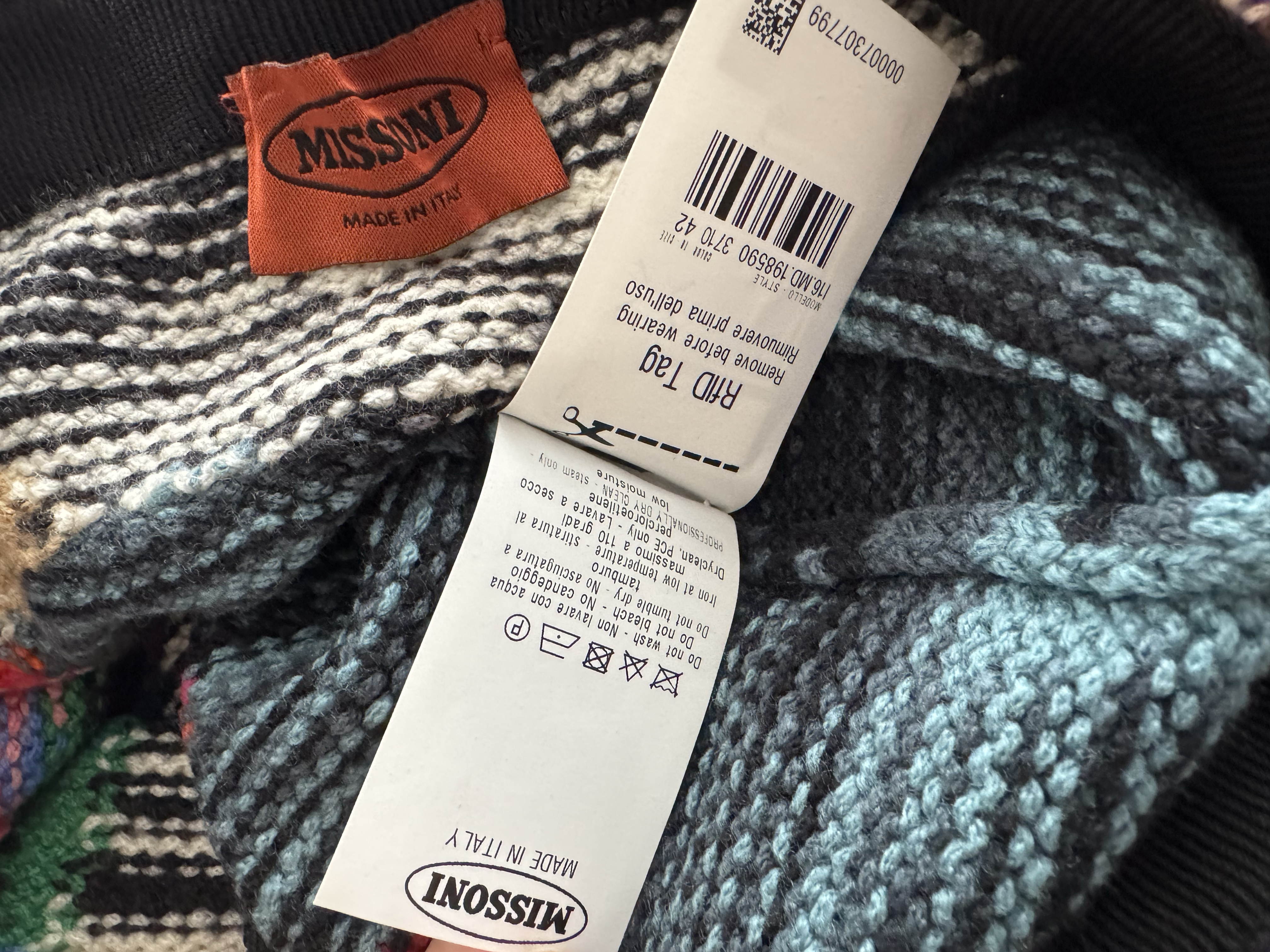 MISSONI MULTICOLOR KNITTED JUMPER AND SUIT