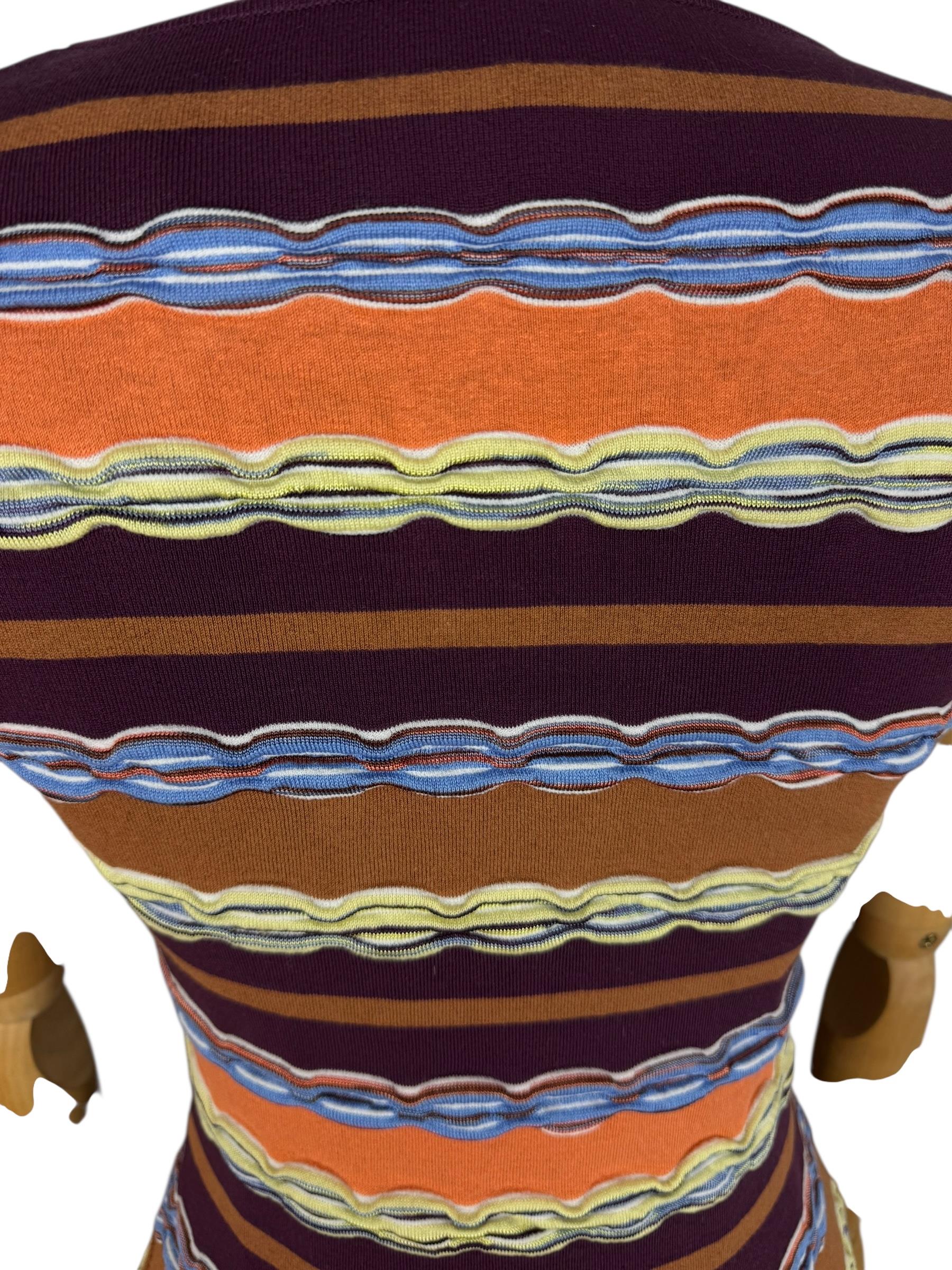 MISSONI MULTICOLOR STRIPED DRESS