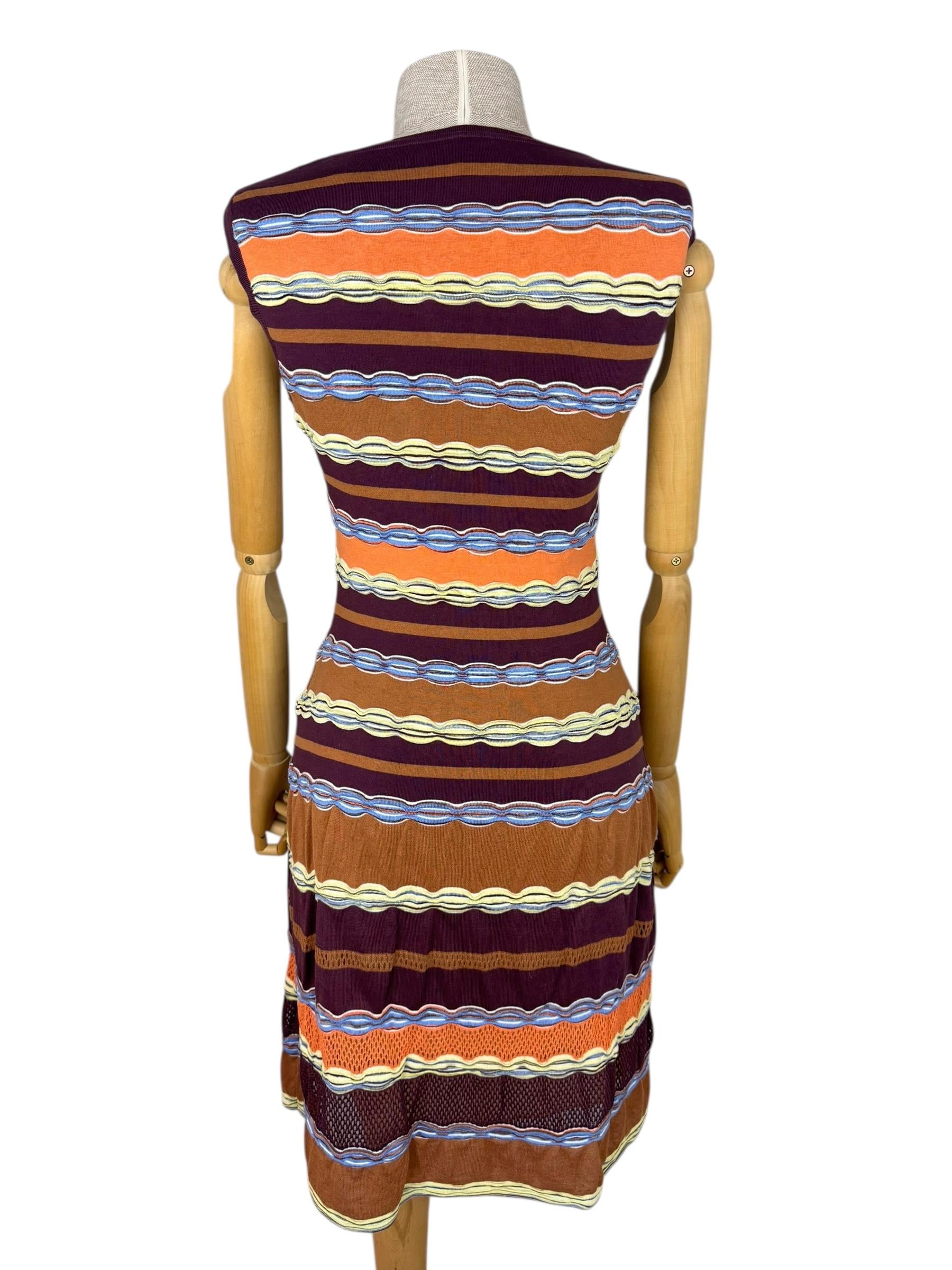 MISSONI MULTICOLOR STRIPED DRESS