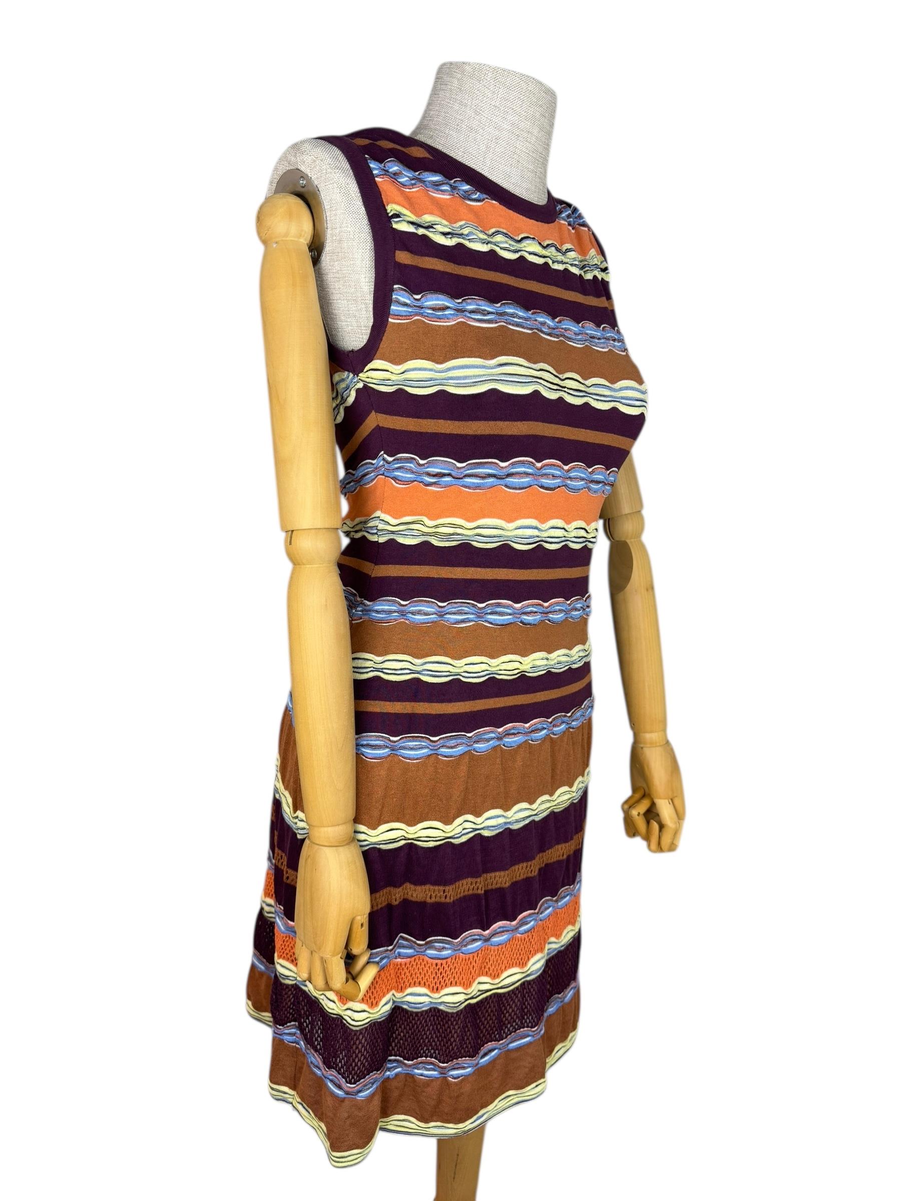 MISSONI MULTICOLOR STRIPED DRESS