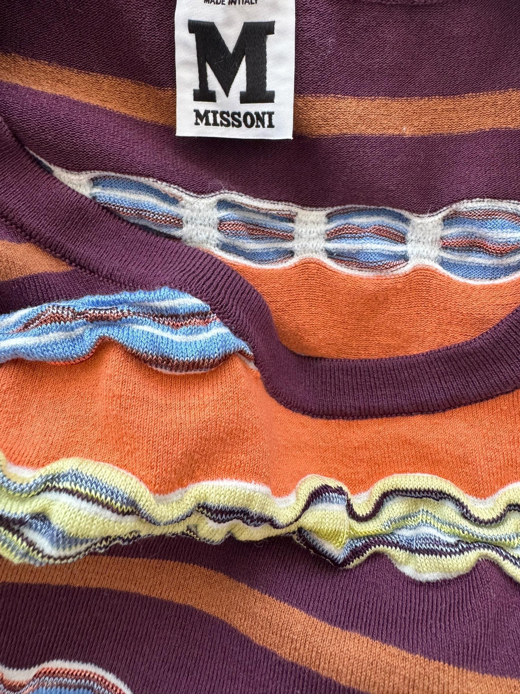 MISSONI MULTICOLOR STRIPED DRESS