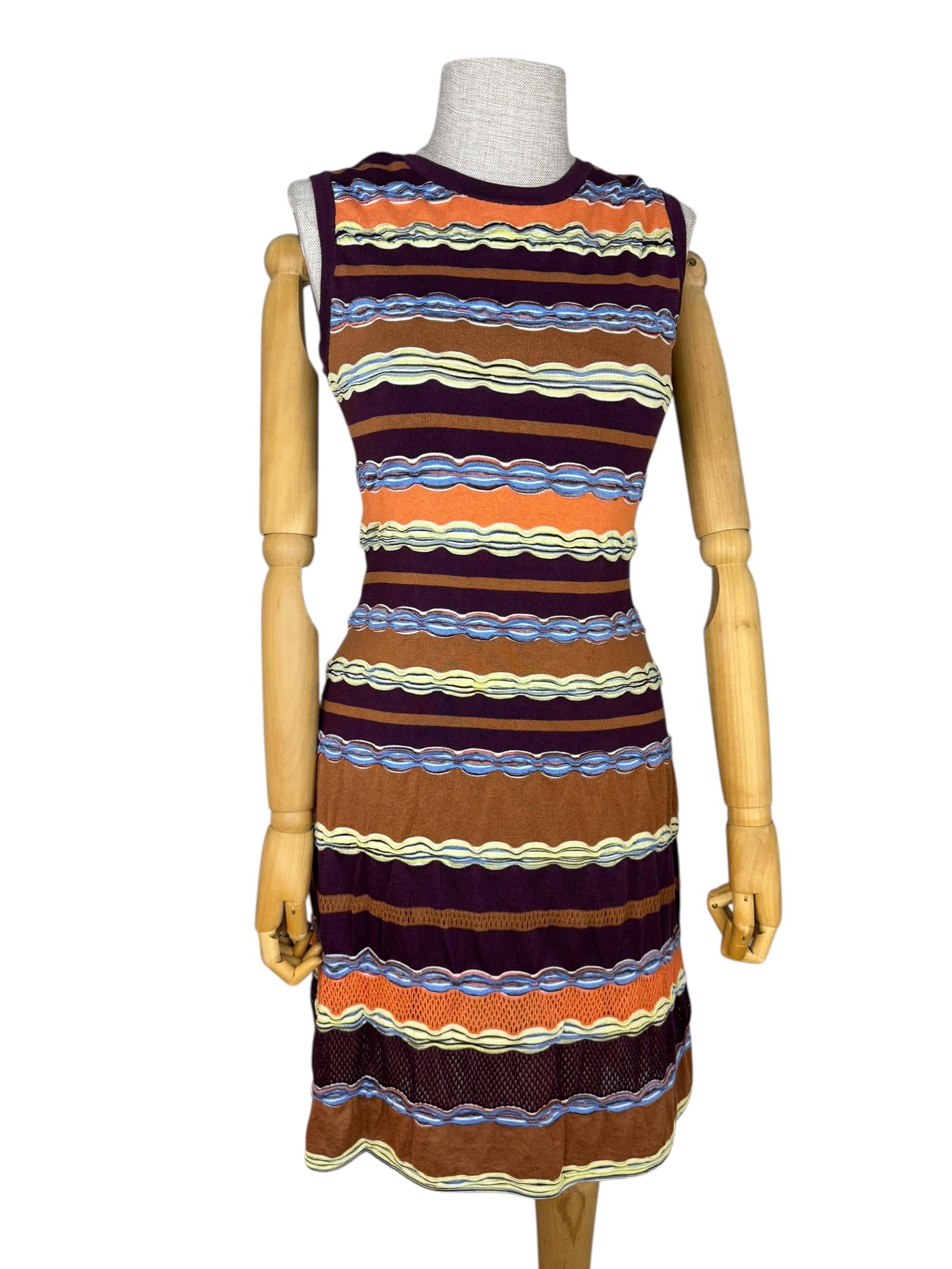 MISSONI MULTICOLOR STRIPED DRESS