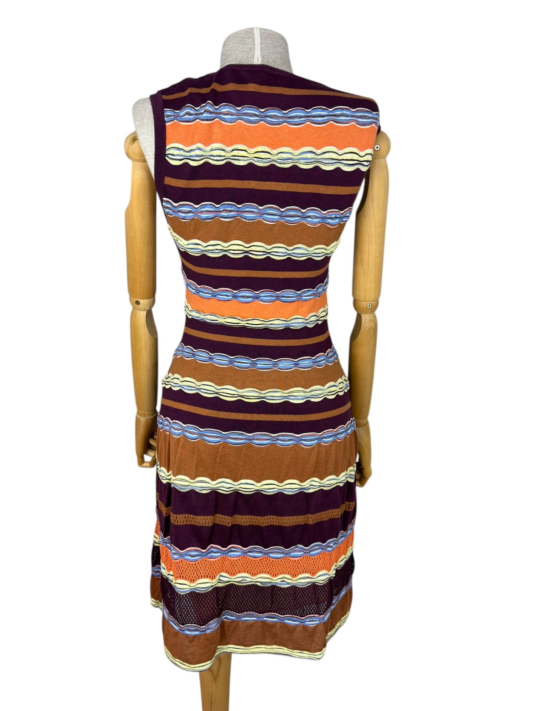MISSONI MULTICOLOR STRIPED DRESS