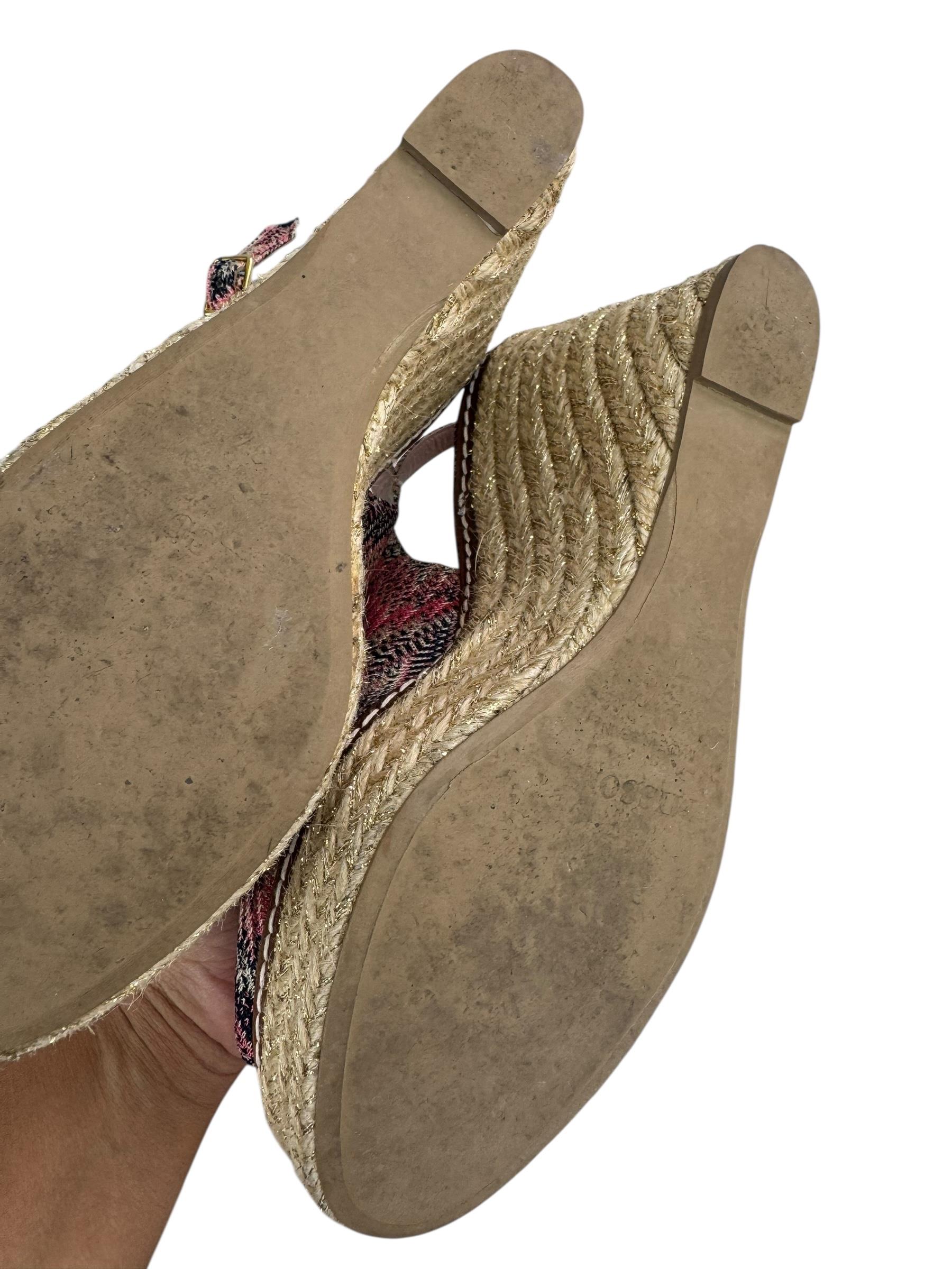 MISSONI MULTICOLOR WEDGE MULES