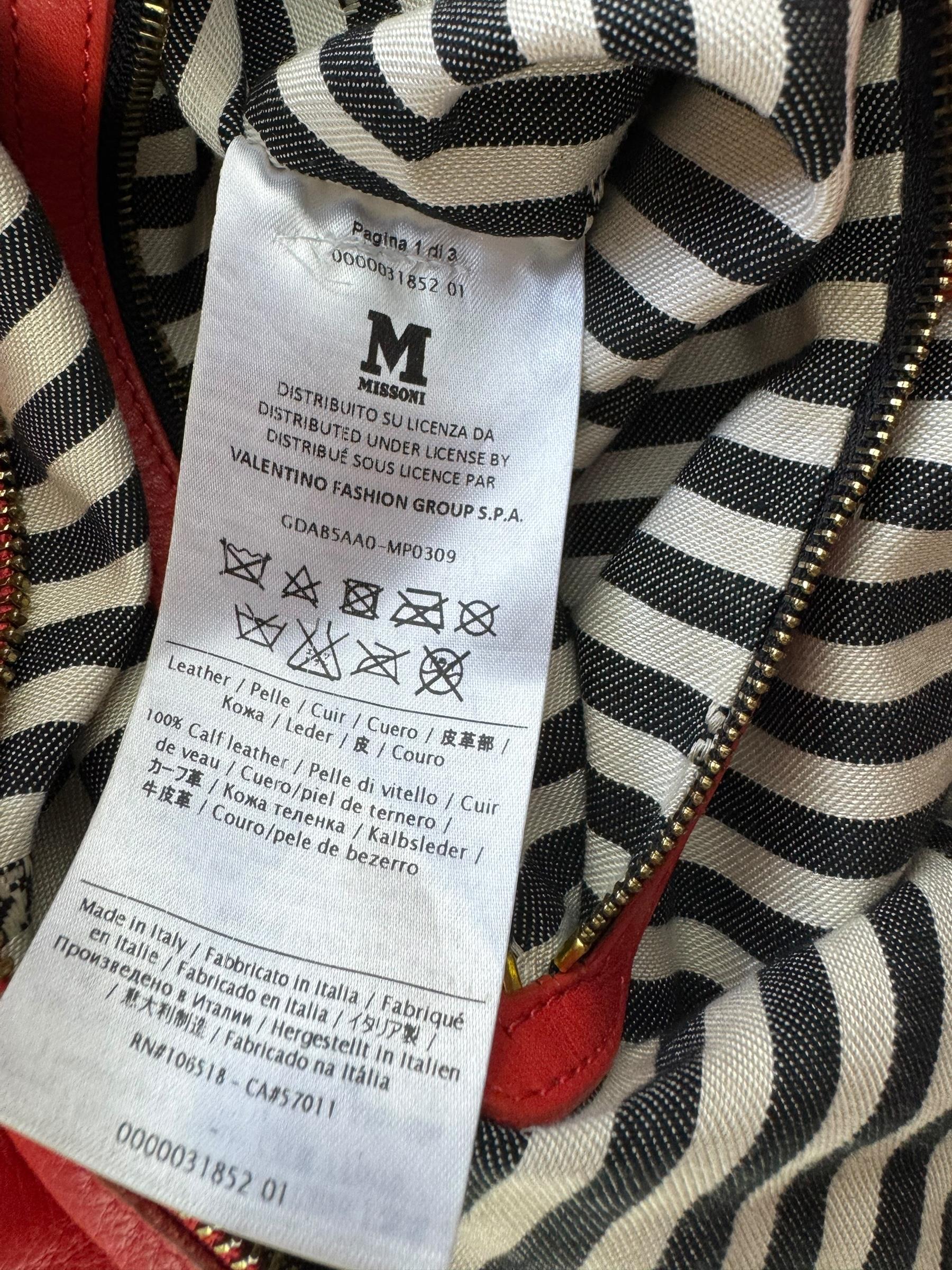 MISSONI PINK LEATHER TOTE BAG
