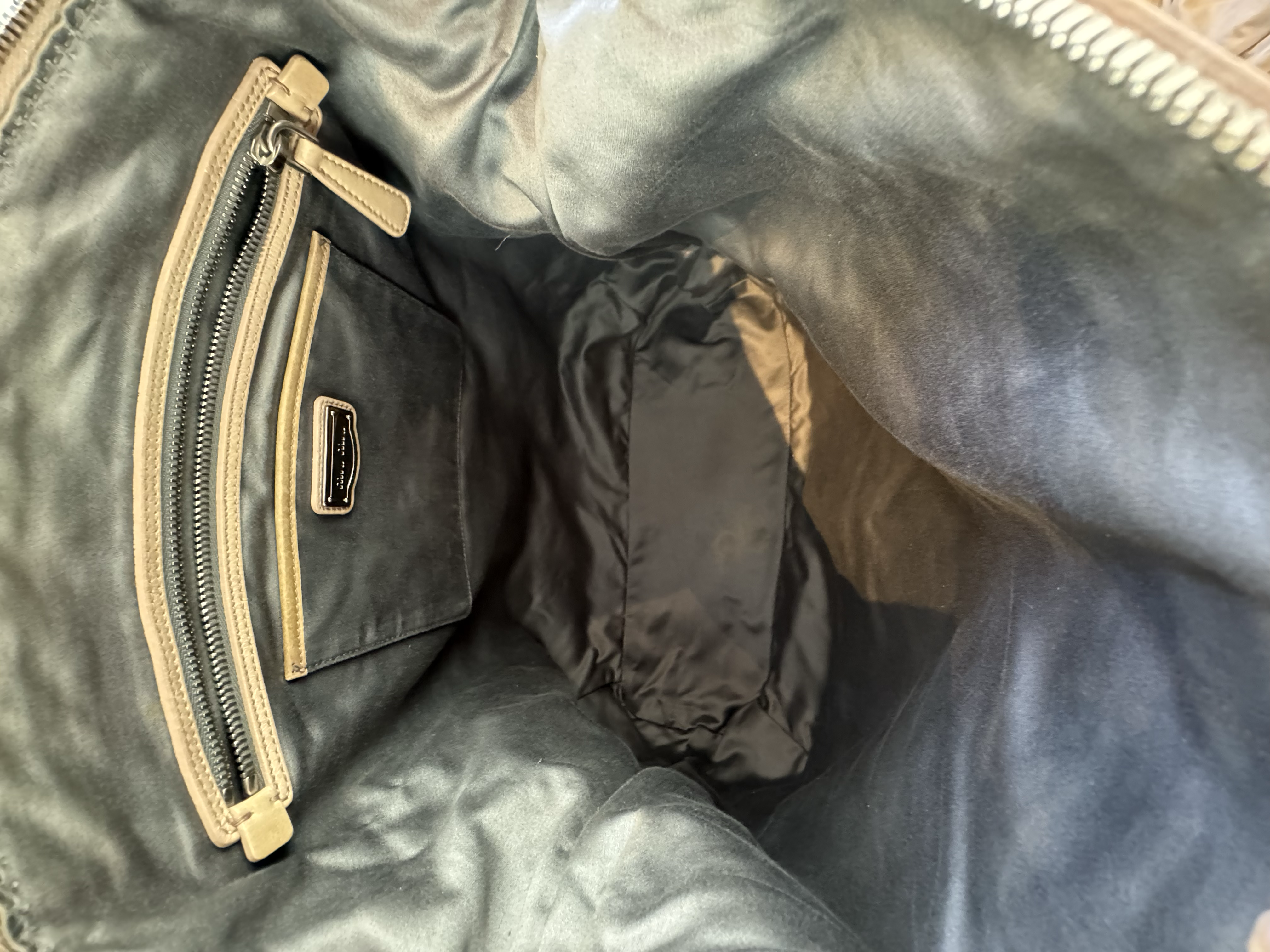 MIU MIU BEIGE HEART CHARM TOTE BAG