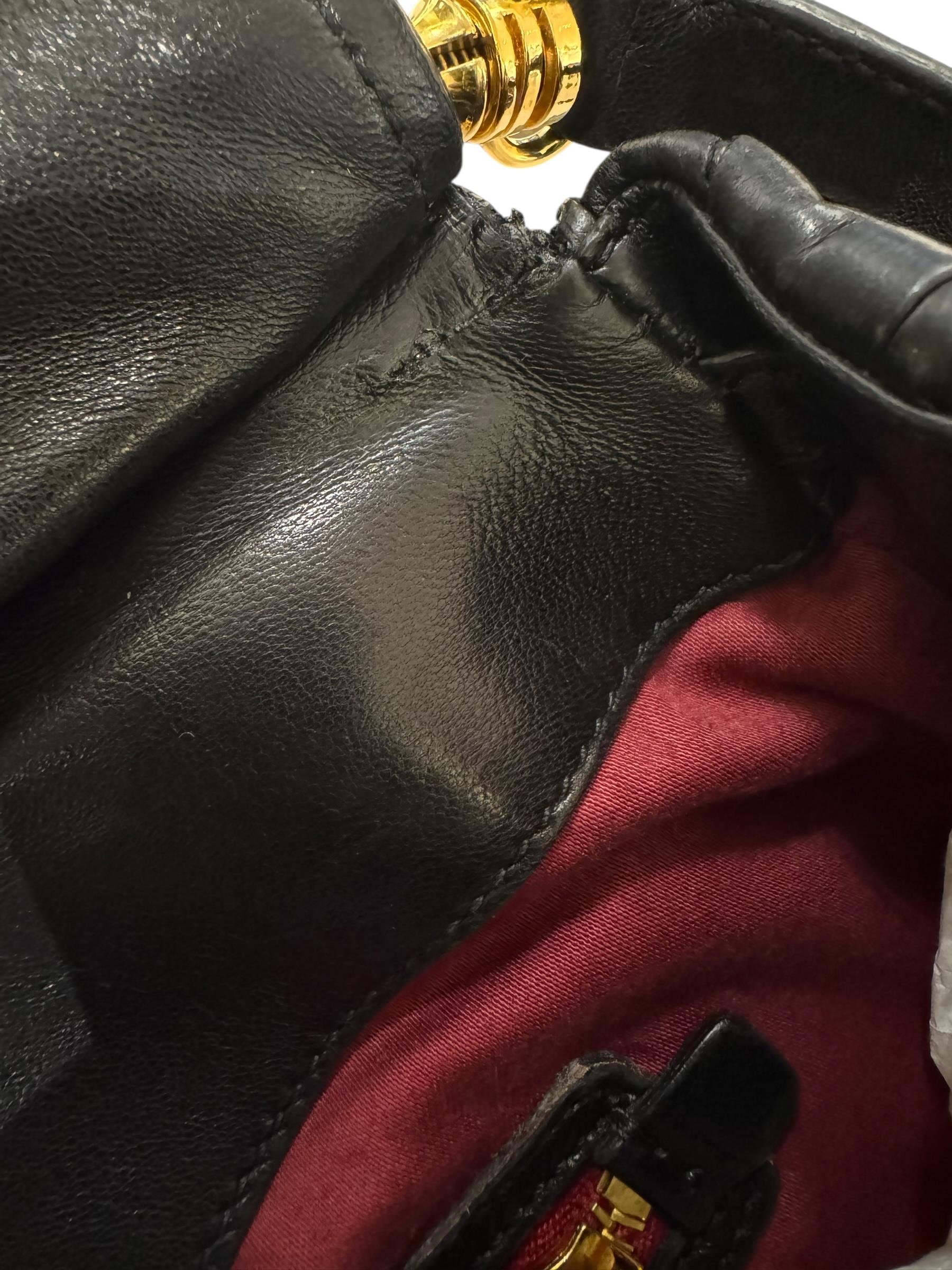 MIU MIU BLACK MATELASSE BAG