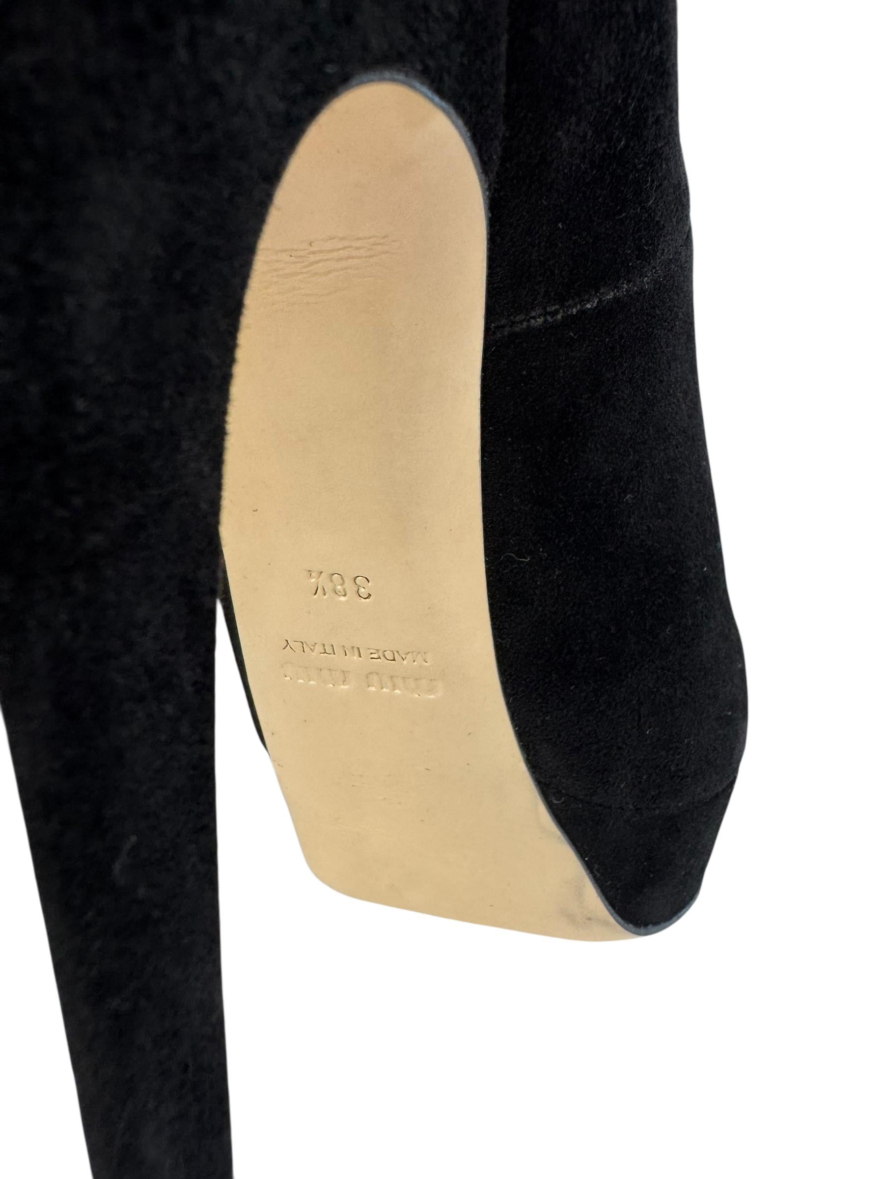 MIU MIU BLACK SUEDE HIGH HEELS
