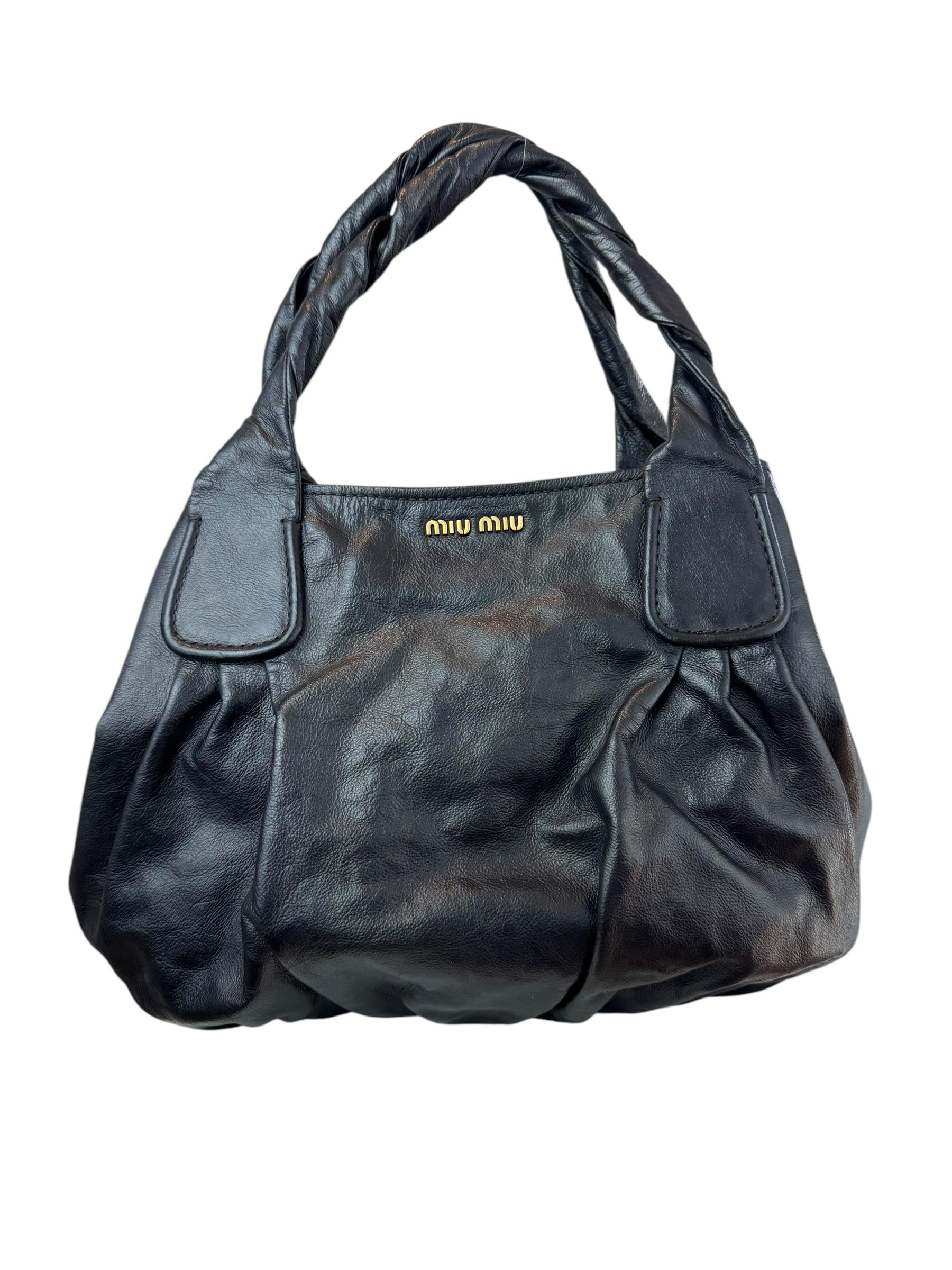 MIU MIU BLACK TOTE BAG