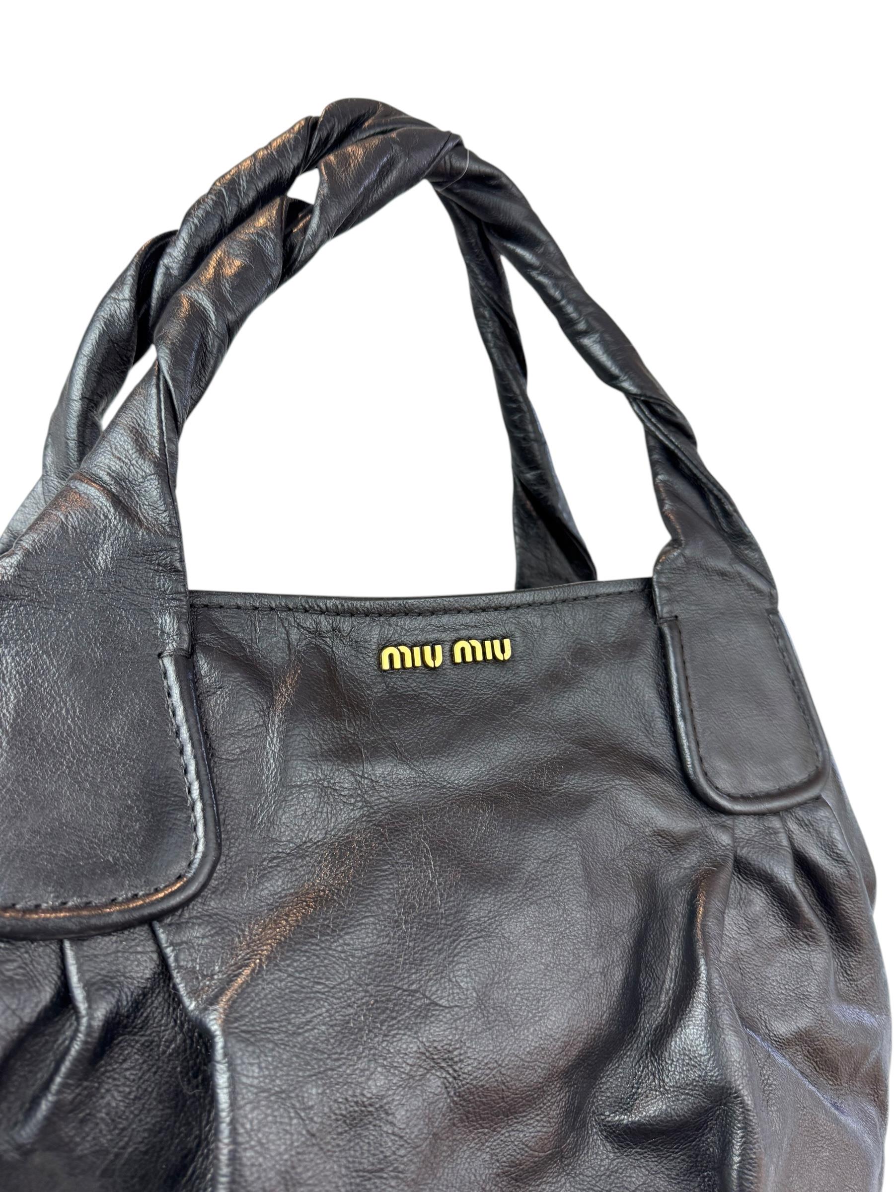 MIU MIU BLACK TOTE BAG