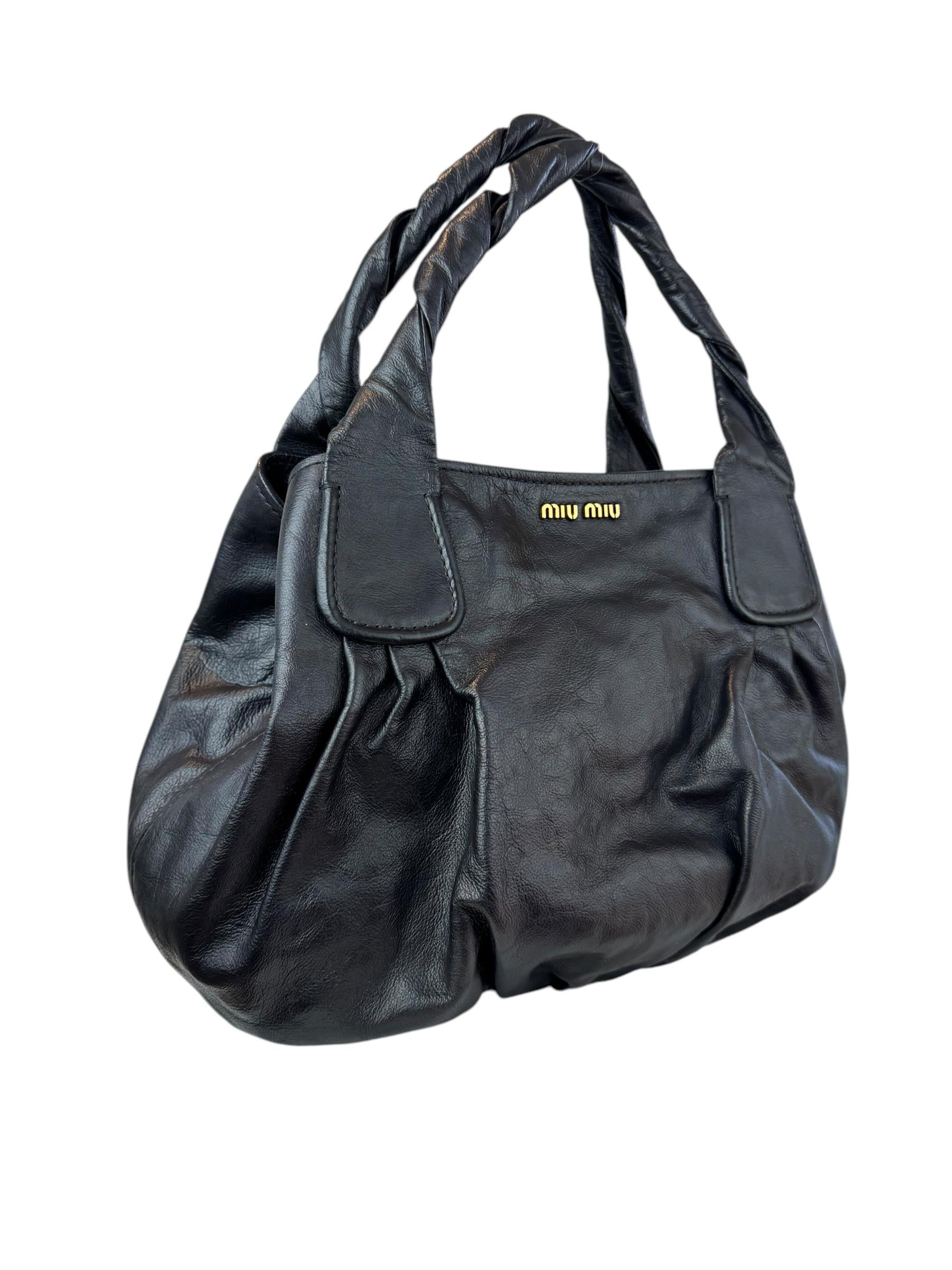 MIU MIU BLACK TOTE BAG