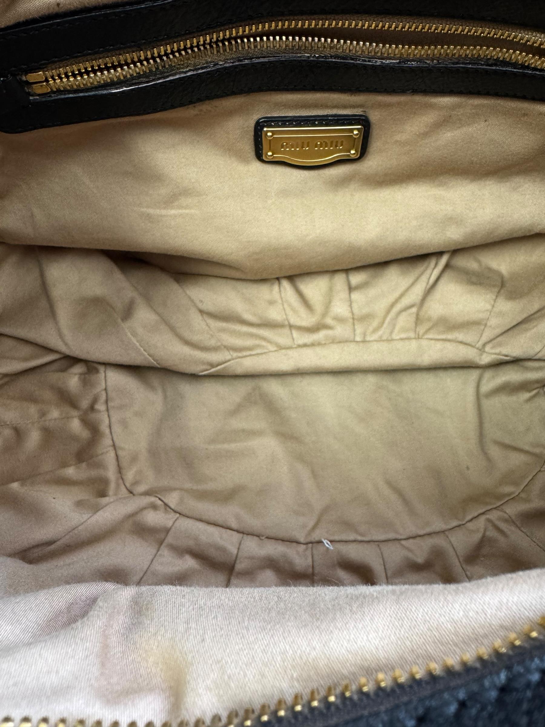 MIU MIU BLACK TOTE BAG