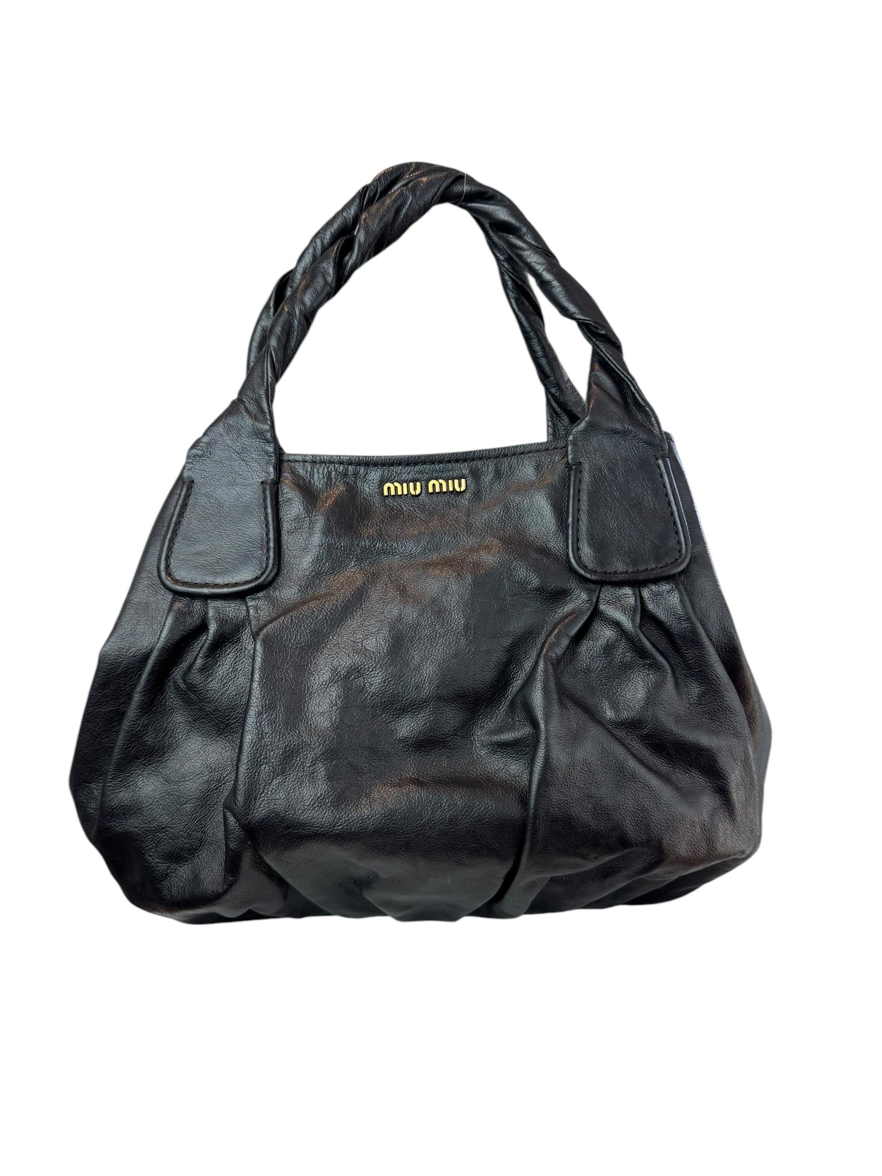 MIU MIU BLACK TOTE BAG